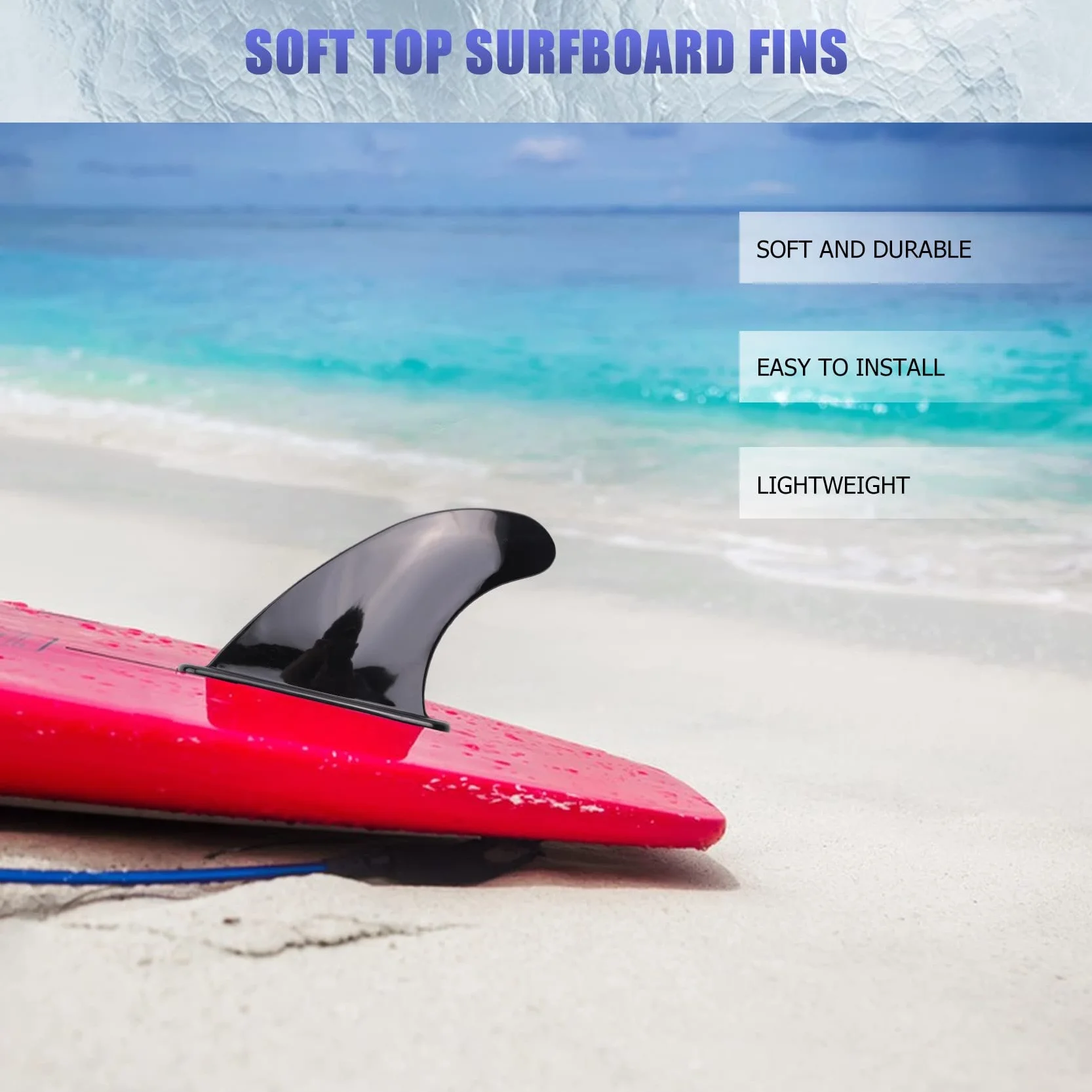 Juego de 3 aletas para tabla de surf Softboard