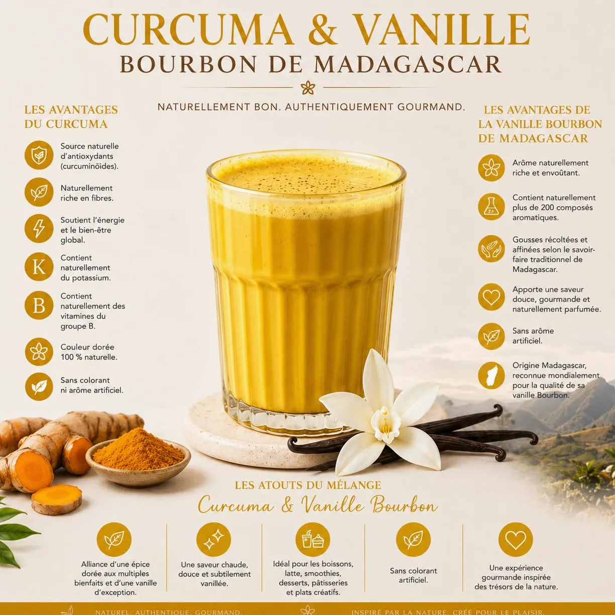 Comptoir Des Epices Madagascar Vainilla - Polvo de vainilla Bourbon (150 g) - vaina de vainilla pura molida - para café - Pastelería - Desertos - Cocina - Infusion (empresa francesa)