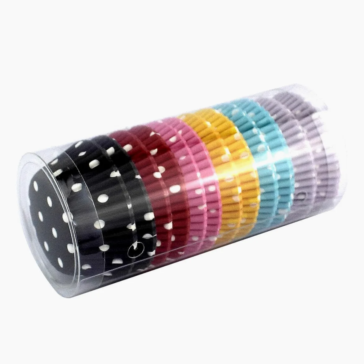 Rainbow Mini Polka Dots Cupcake Liners 300 unidades, sin olor, grado alimenticio y a prueba de grasa