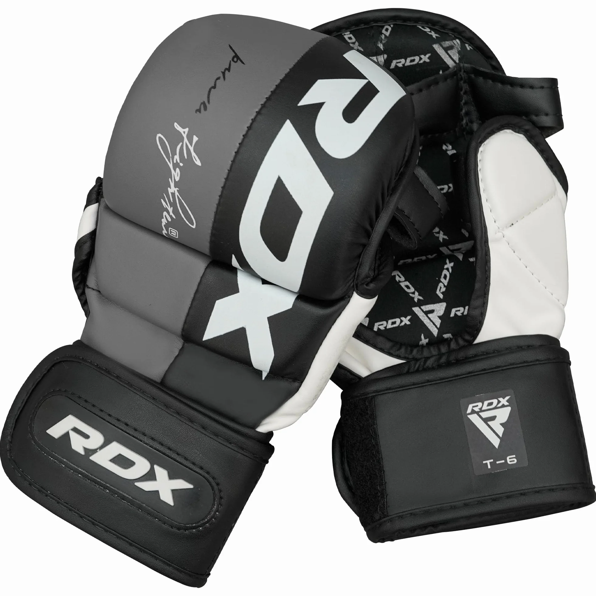 RDX Guantes de combate para artes marciales, muay thai, MMA, kickboxing, palma abierta ventilada
