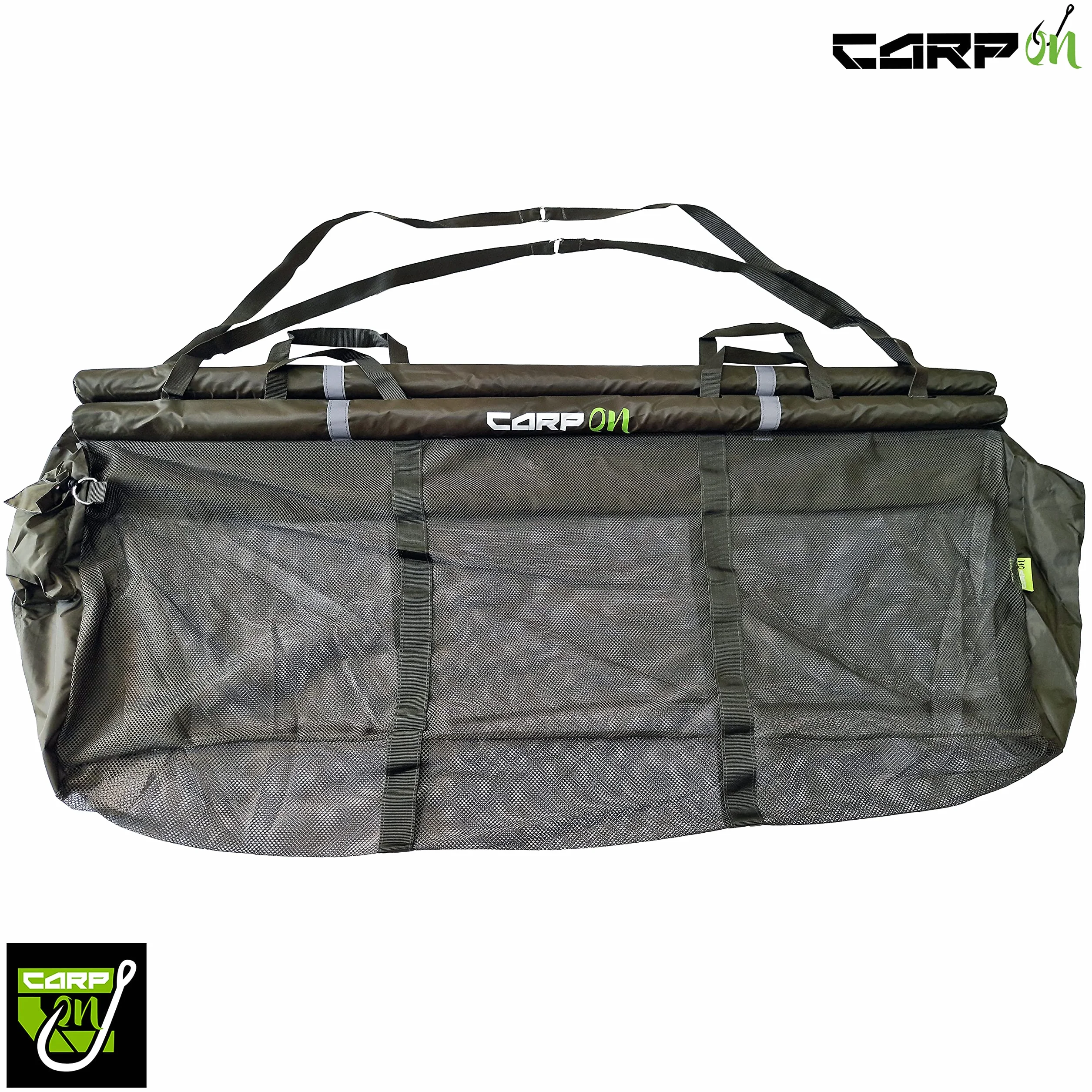 Eslinga flotante de recuperación 210D 120x35x50 cm verde oscuro con bolsa de transporte