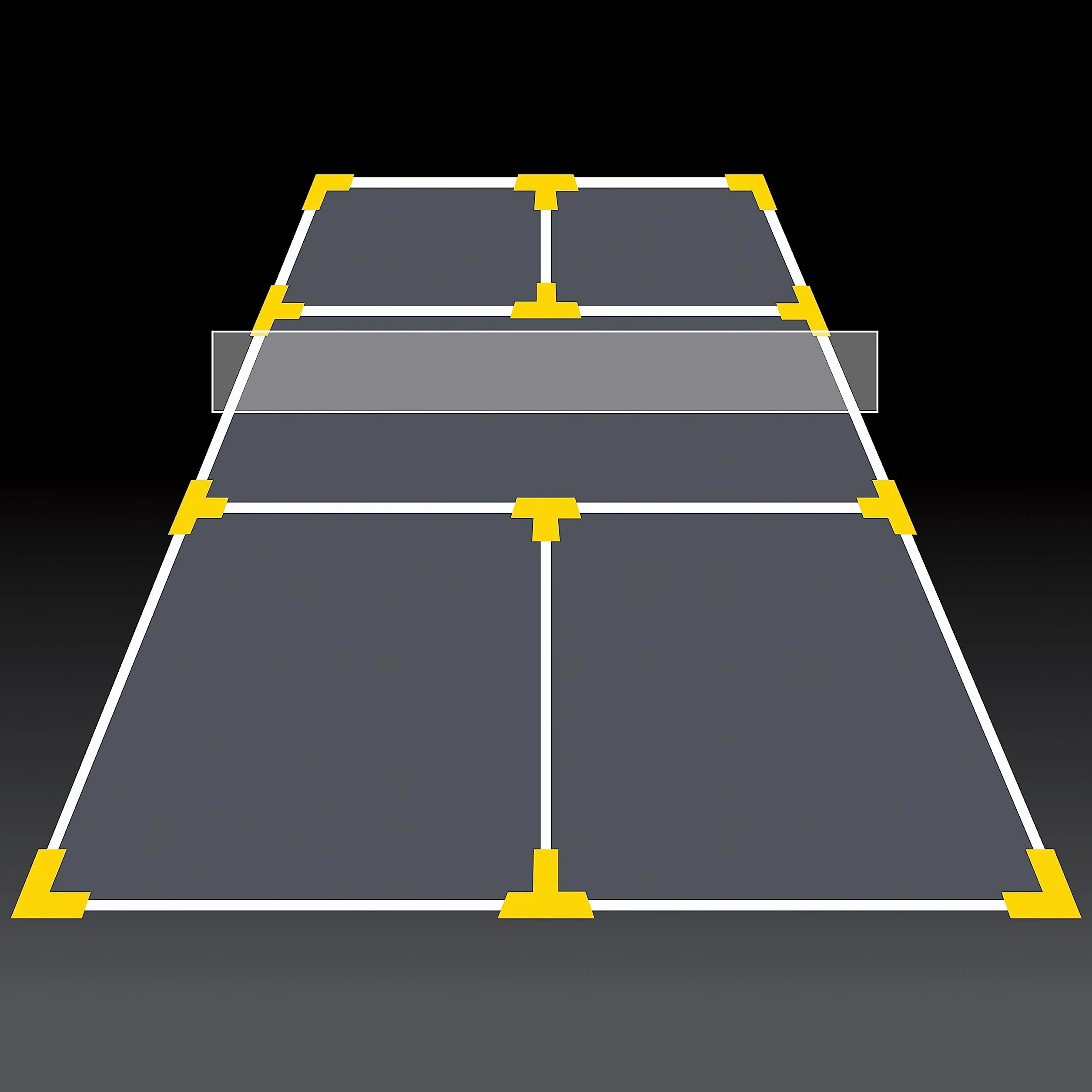 Franklin Sports Pickleball Court Line Marking Kit, Official Size Court Markers with Measuring Tape