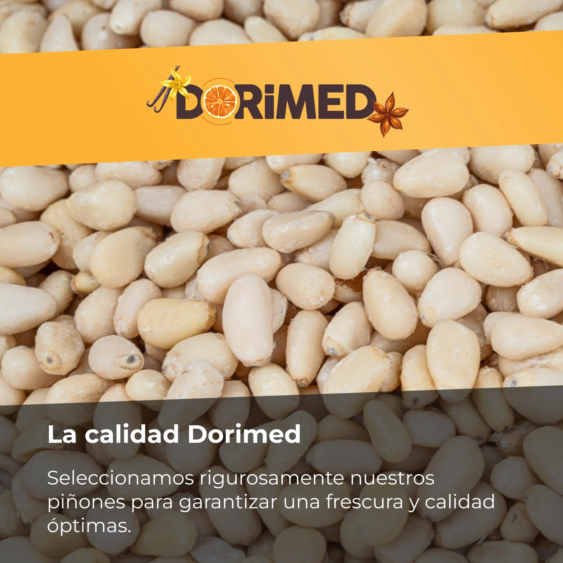 Dorimed Pack de Piñones Crudos de Pino 1kg Pelados | Frutos Secos Siberianos Sin Cáscara de Origen 100% Natural | Bolsa en Porciones para Cocinar