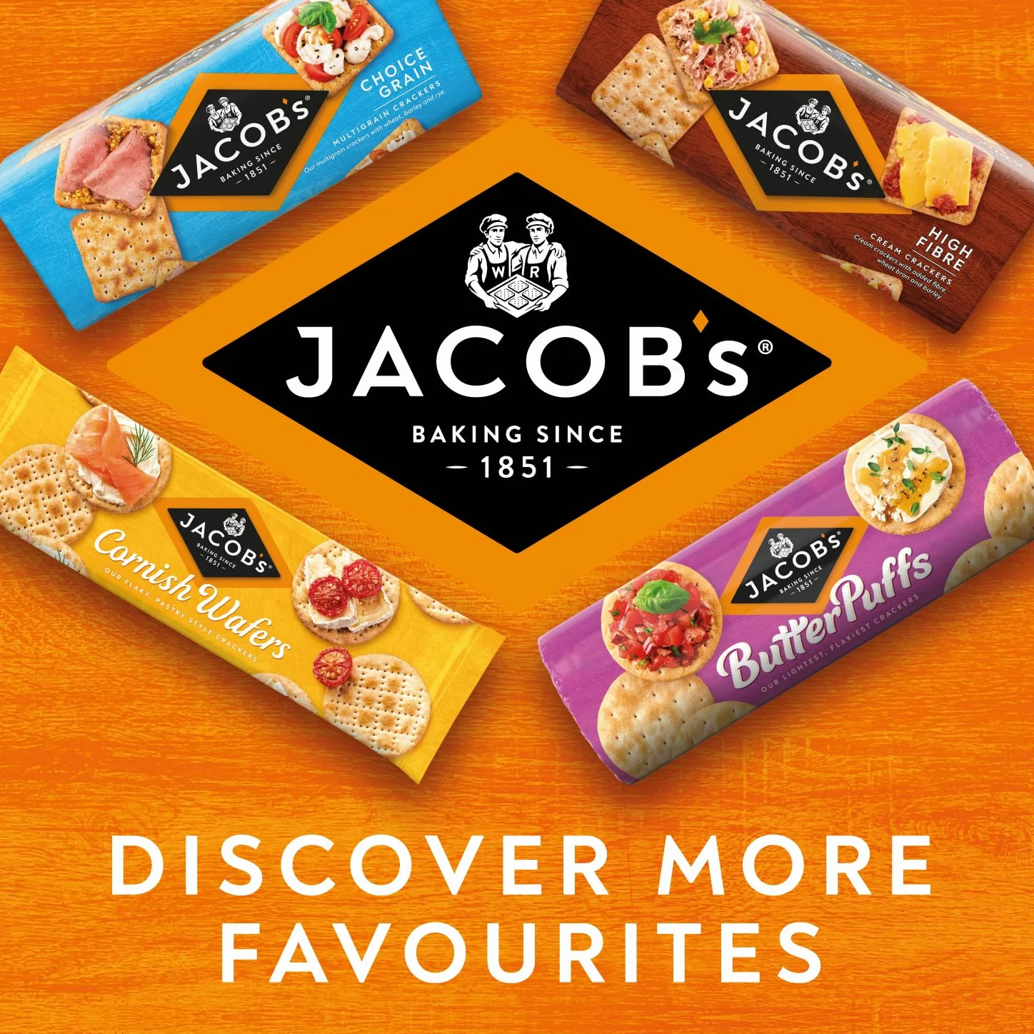 Jacobs Cream Crackers - Pack Size = 1x200g