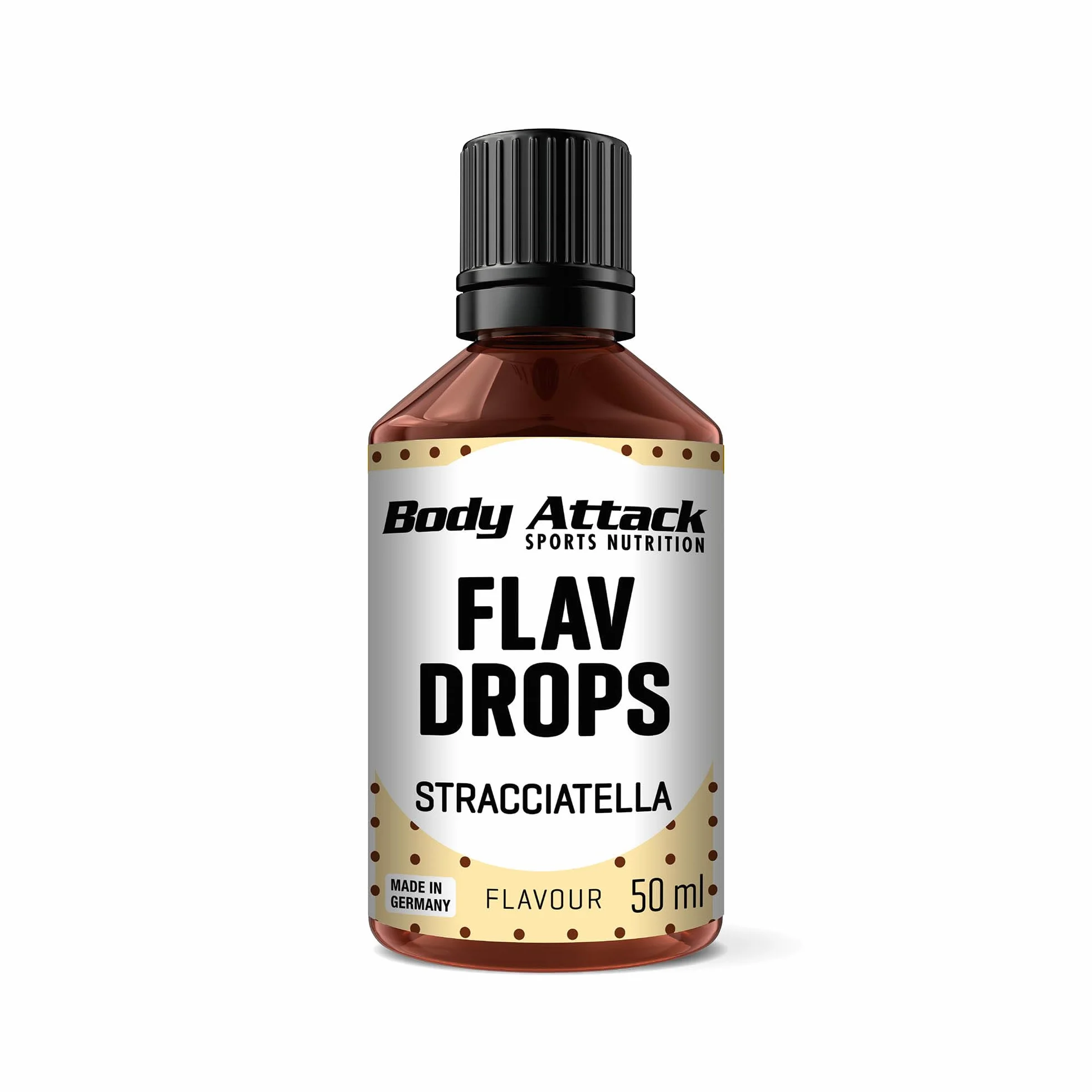 Body Attack Nutrition - Gotas De Sabor (50 Ml) - Aromas y edulcorantes - Sabores sin calorías - Stracciatella