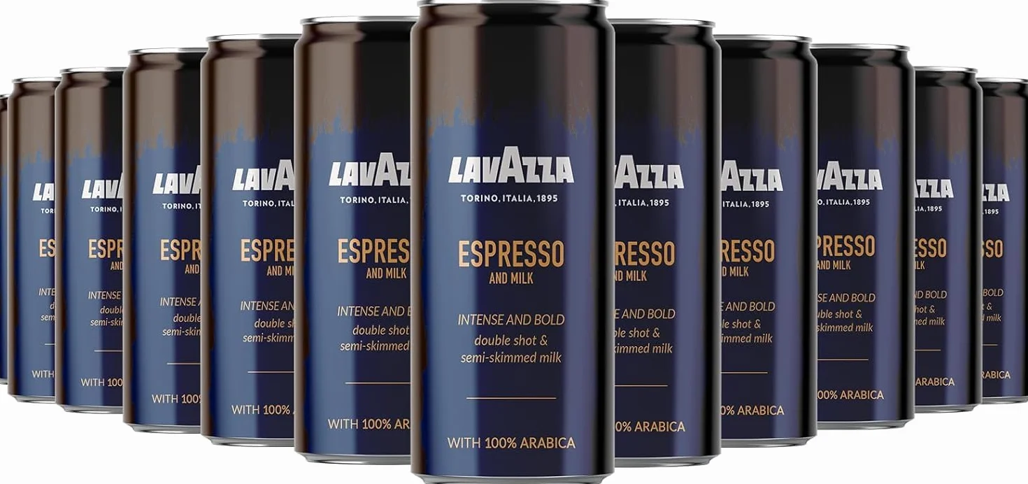 Lavazza, Ready to drink Espresso and Milk, Café Frío Listo para Beber, 12 x 250 ml, Gusto Intenso y con Cuerpo, con Café 100% Arábica y Leche Semidesnatada