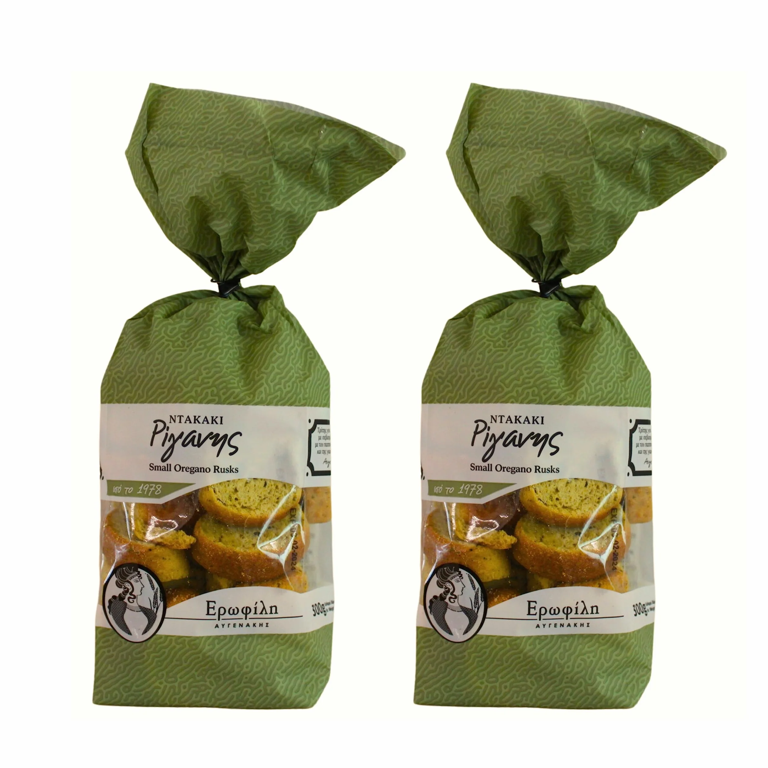 Erofili Galletas Tradicionales de Creta con Orégano | Biscotes Griegos Artesanales de Creta | Receta Familiar desde 1978 | Sin Conservantes