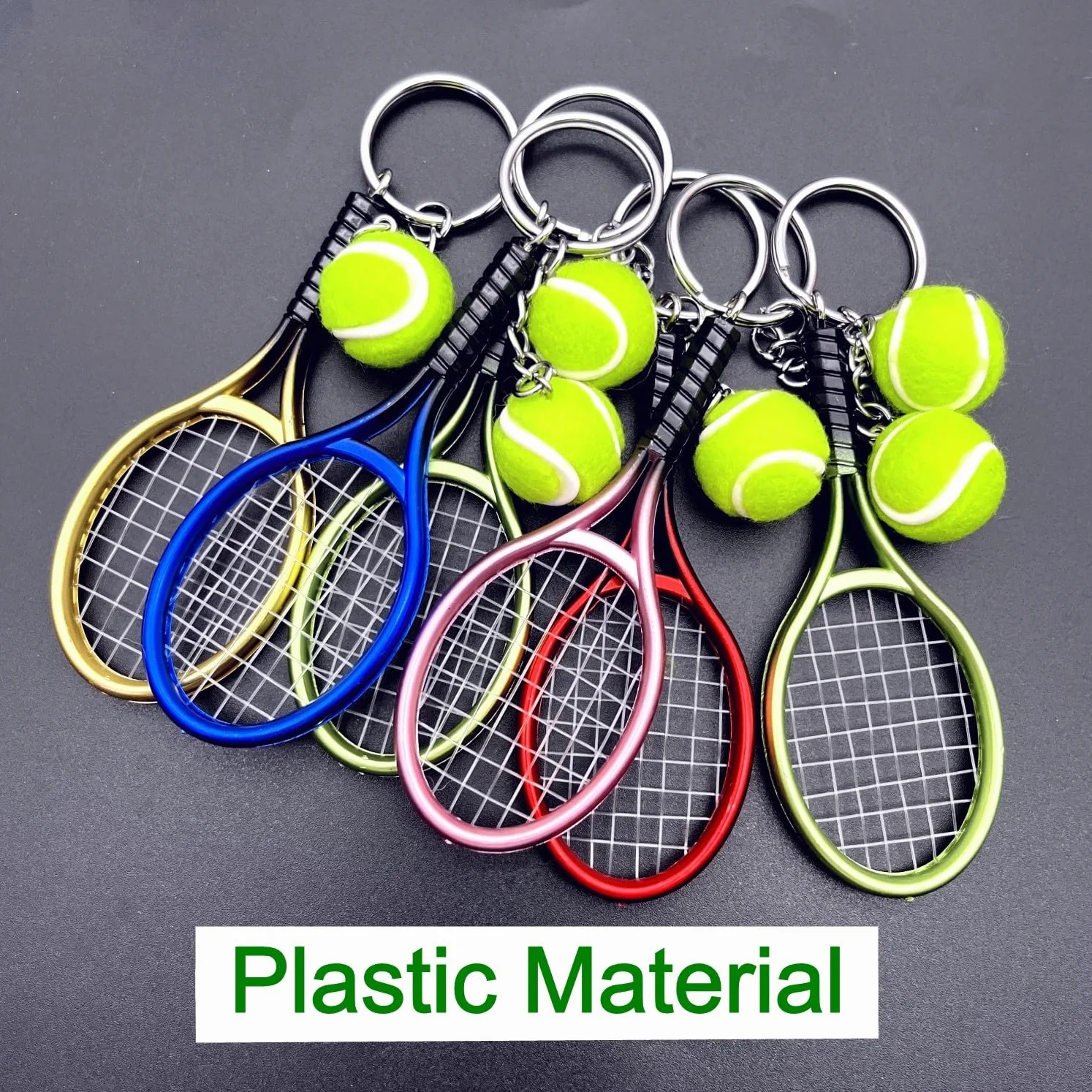Llavero raqueta de tenis mini JZK, regalo temático tenis, decoración fiesta