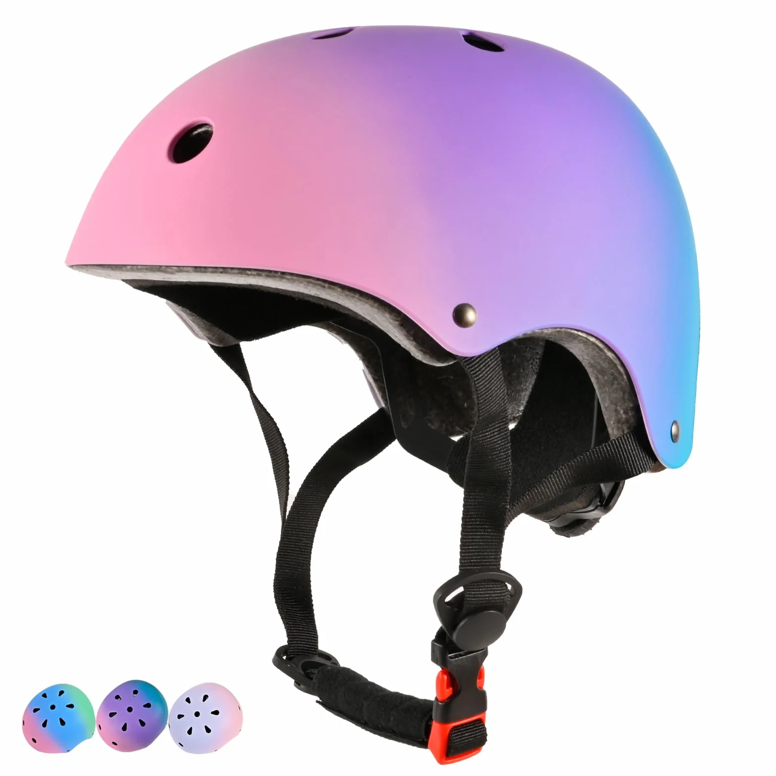 Casco de Bicicleta Ajustable para Niños, Cascos Infantiles de Protección Multideporte Ciclismo