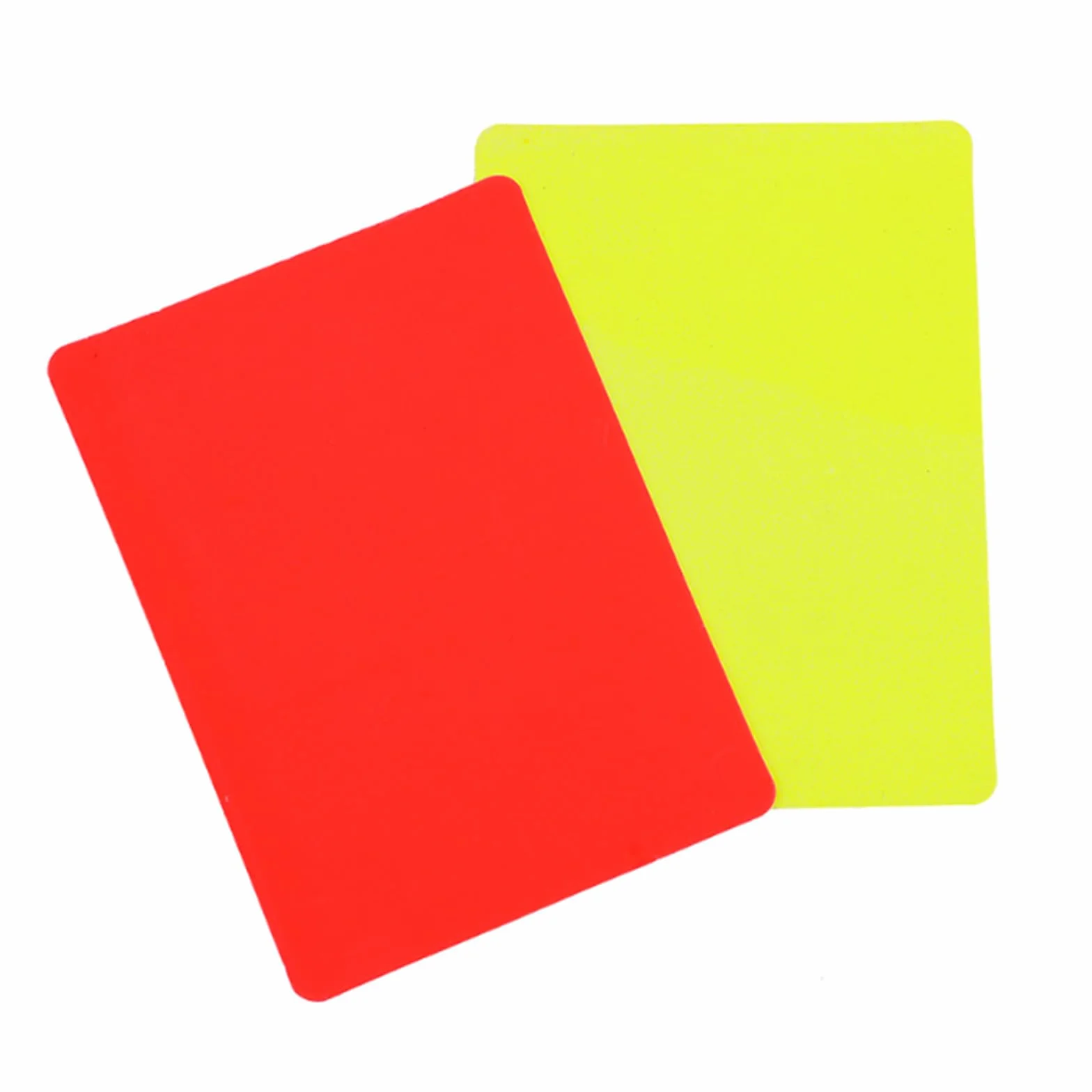 Juego de tarjetas de árbitro de fútbol y voleibol - Tarjetas rojas y amarillas