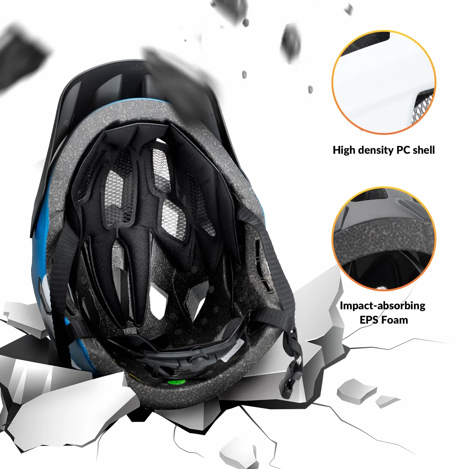 ROCKBROS Casco Integral Niños Mentonera Desmontable Ajustable Protección Cabeza MTB BMX Ciclismo