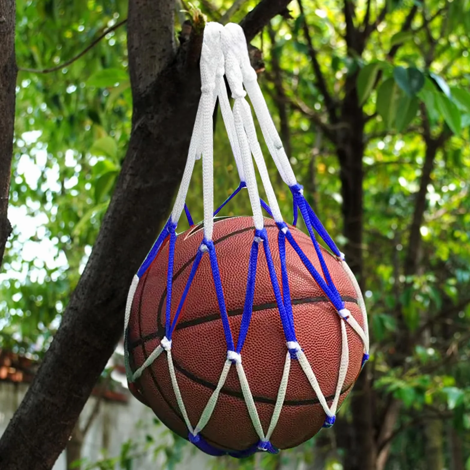 Pumuky Bolsa de Malla para Pelotas de Baloncesto Fútbol Voleibol, Red Reutilizable de Nailon con Cordón, 10-15 Bolas
