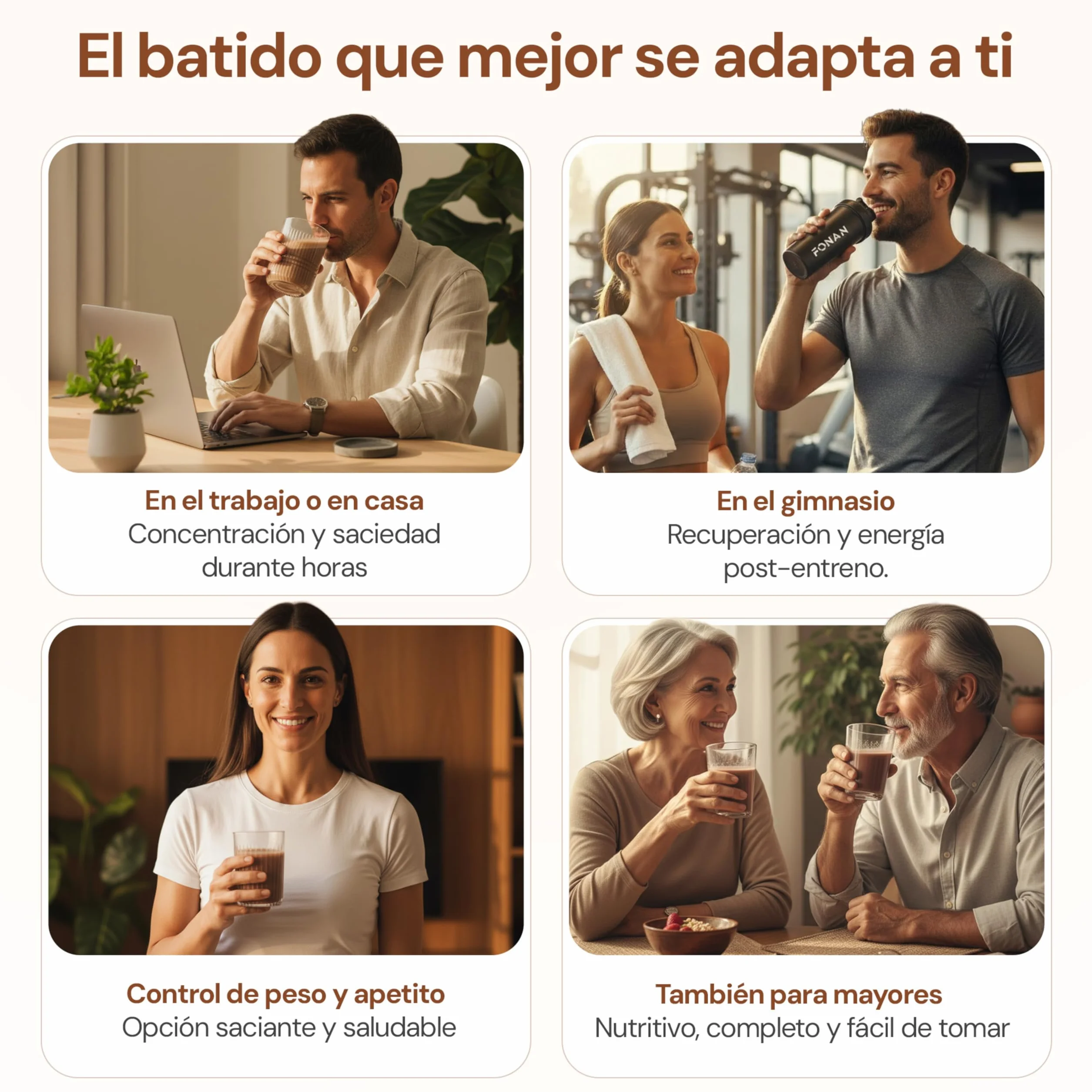 FONAN Batidos Sustitutivos de Comida y Desayuno con Enzimas DigeZyme y Probioticos - Batidos Saciantes Completos y Sanos con Proteina, Carbohidratos, Vitaminas, Minerales y Superalimentos COOKIES