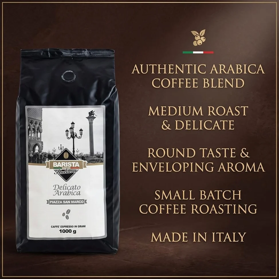 Barista Italiano - 2 x 1KG Café Natural En Grano (VARIEDAD DE CAFÈ) | Made in Italy
