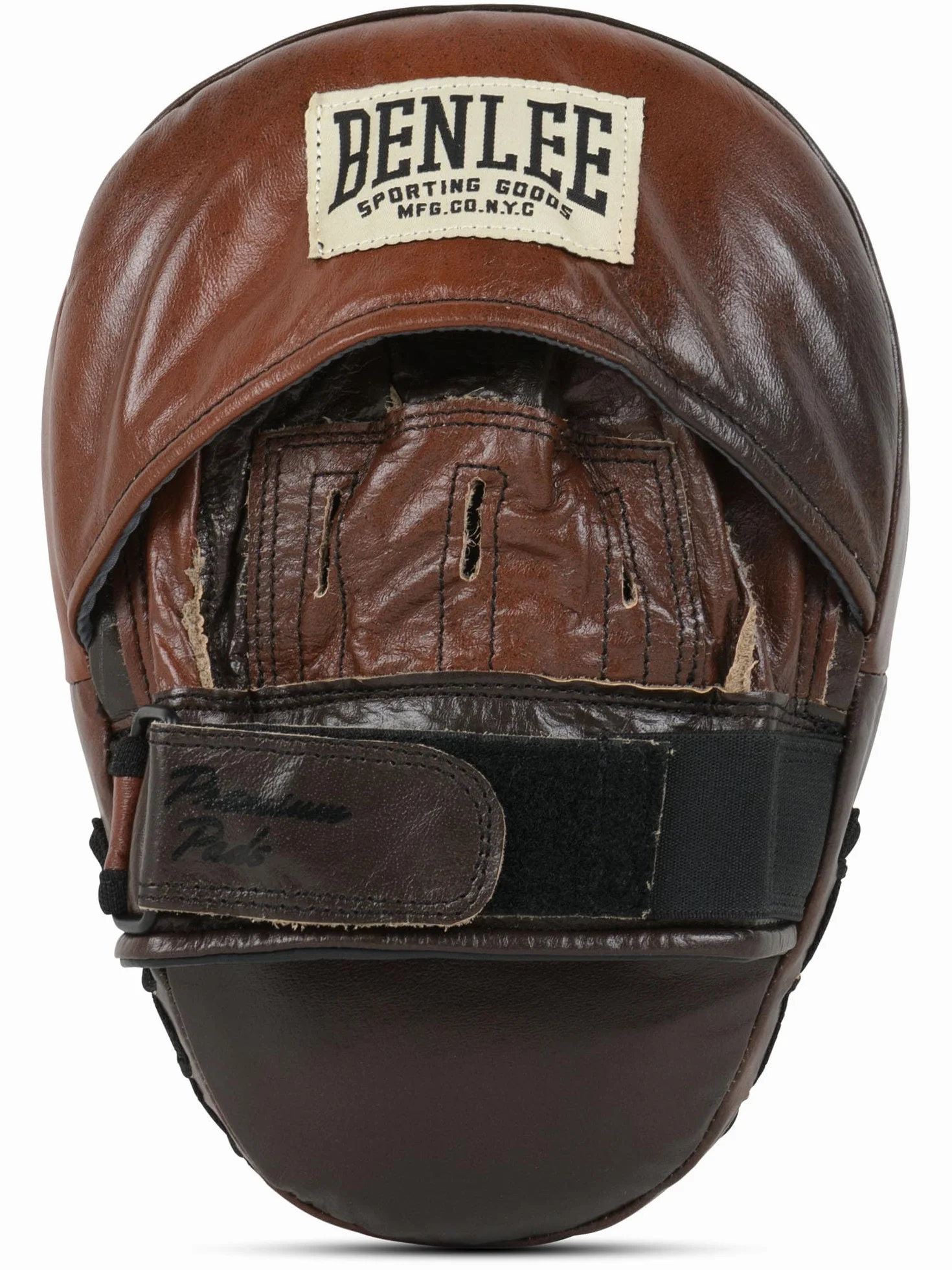 BENLEE Rocky Marciano Premium Pad Manoplas, Adultos Unisex, Marrón/Negro/Beige