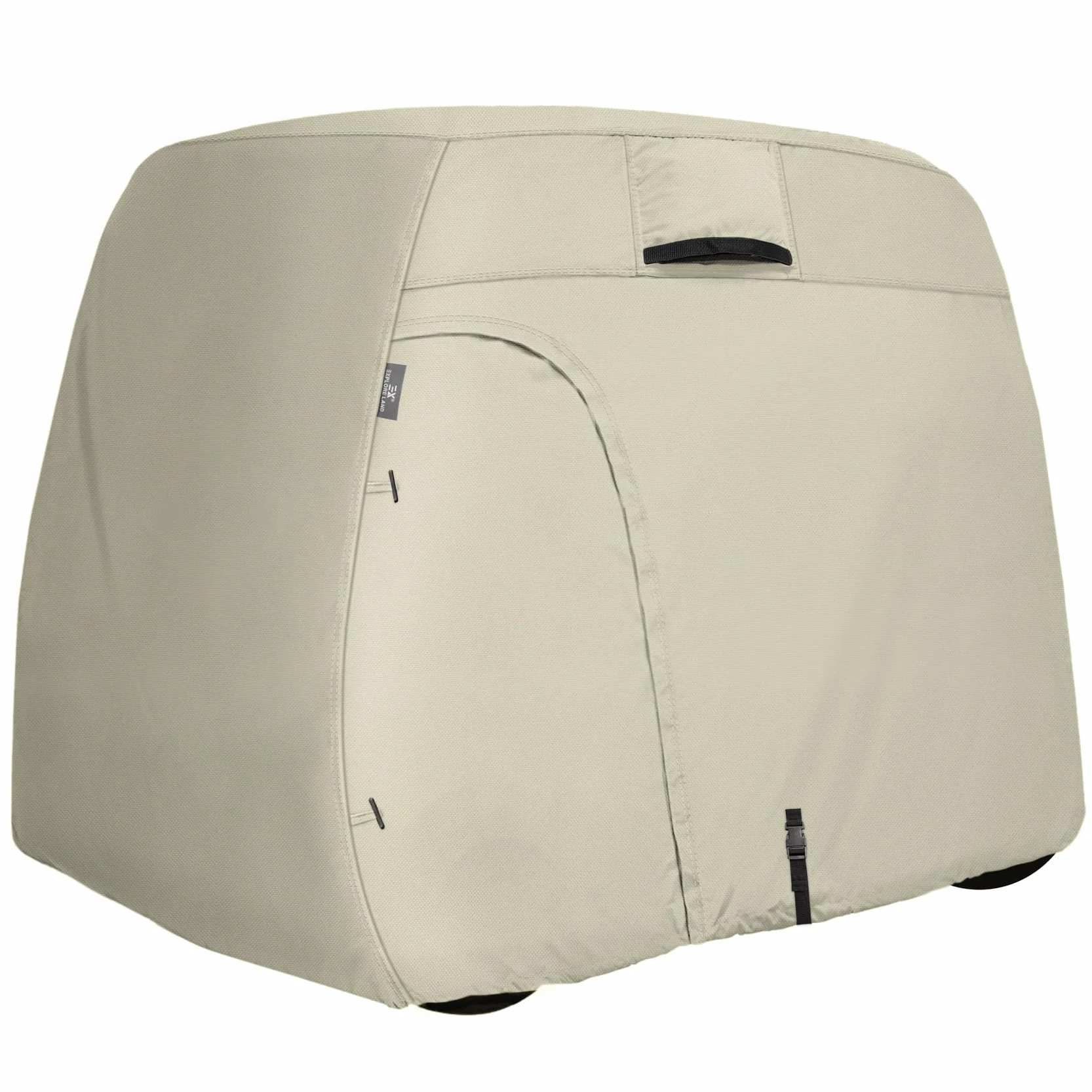 Funda impermeable 600D para carrito de golf 2 pasajeros bronceado claro
