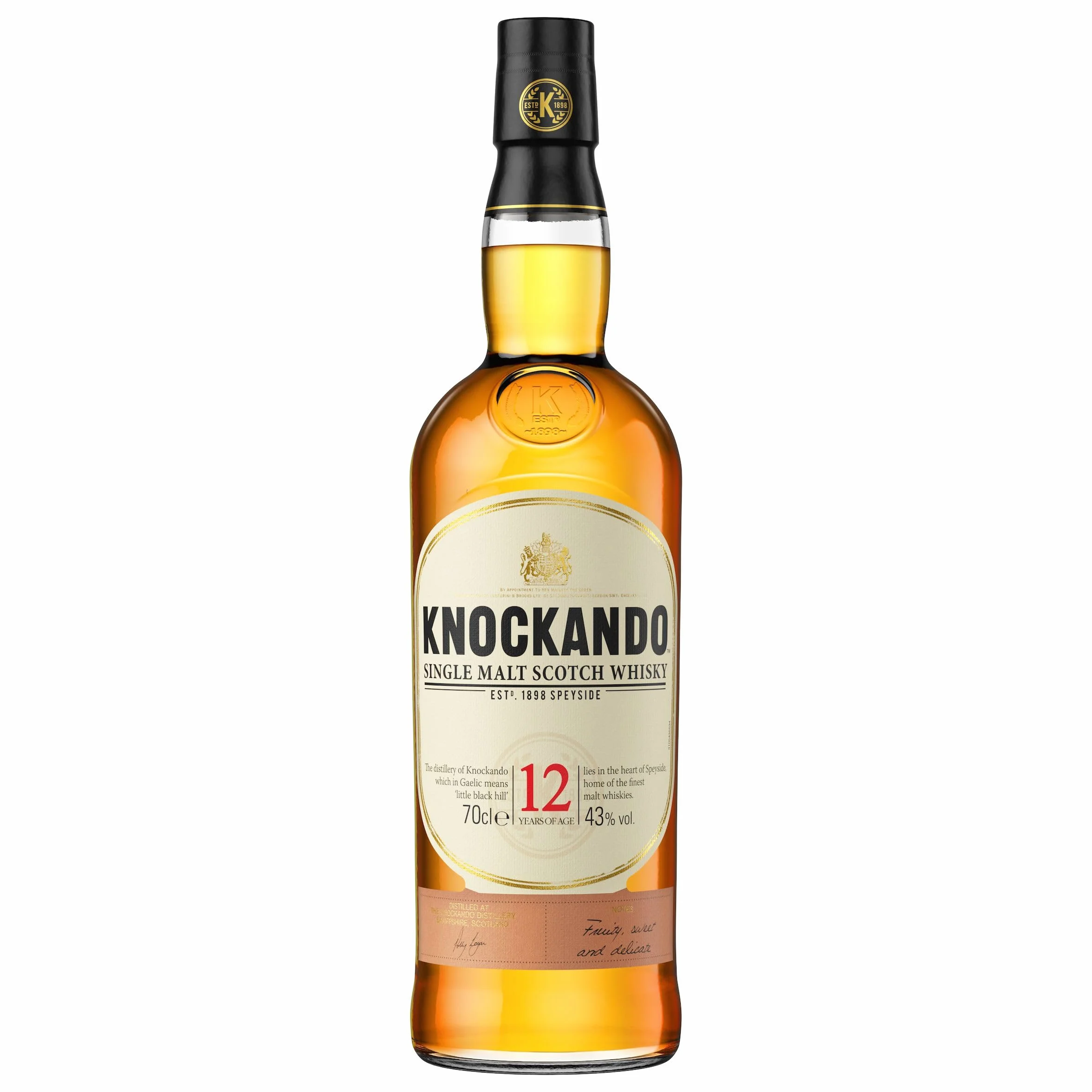 Knockando Whisky escocés puro de malta de Speyside, 0.7 L
