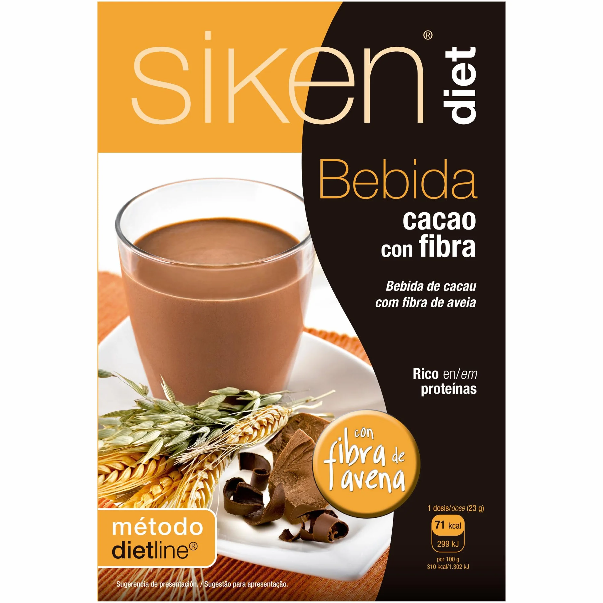 Siken Diet Bebida de Cacao con Fibra de Avena y Trigo 400 g