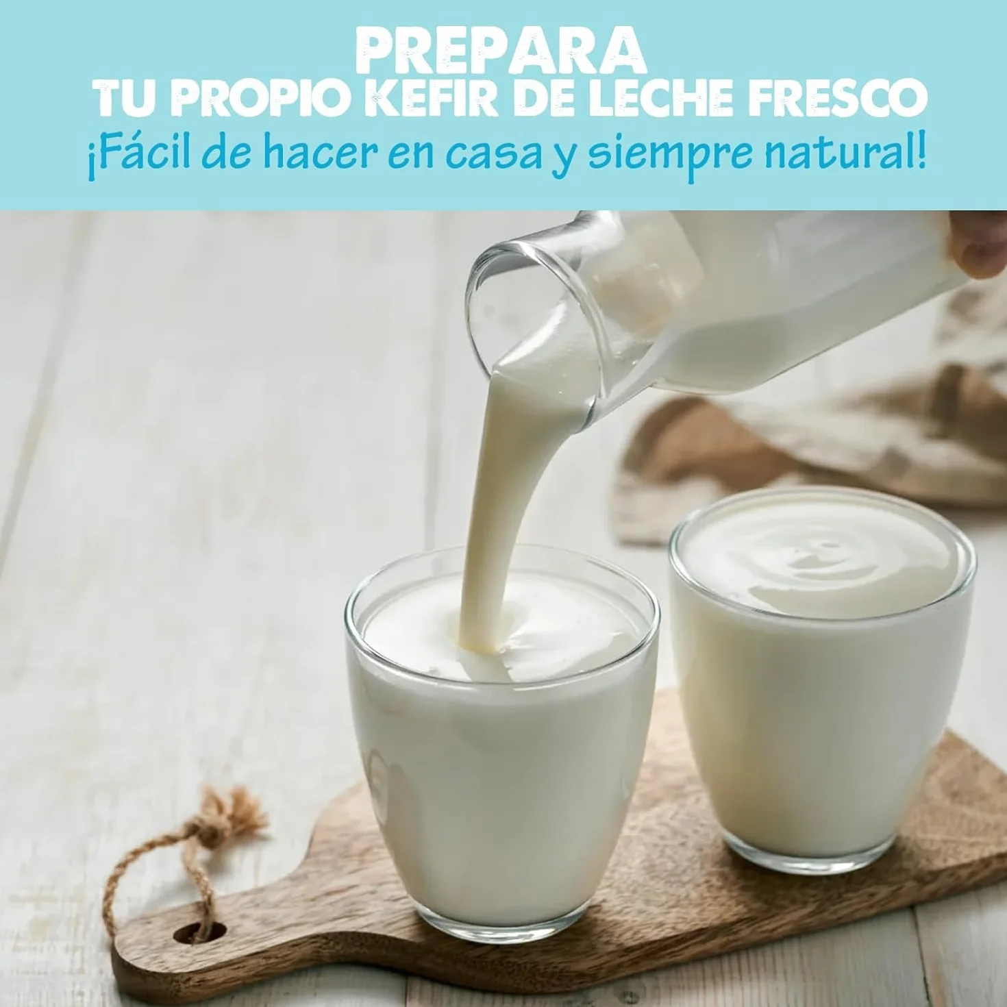 Pack Nódulos 10g Kéfir de Leche + 50g Nódulos Kéfir de Agua – Probióticos Naturales para Fermentar Bebidas Saludables – Fácil de Usar y Reutilizable - OH MY KÉFIR®