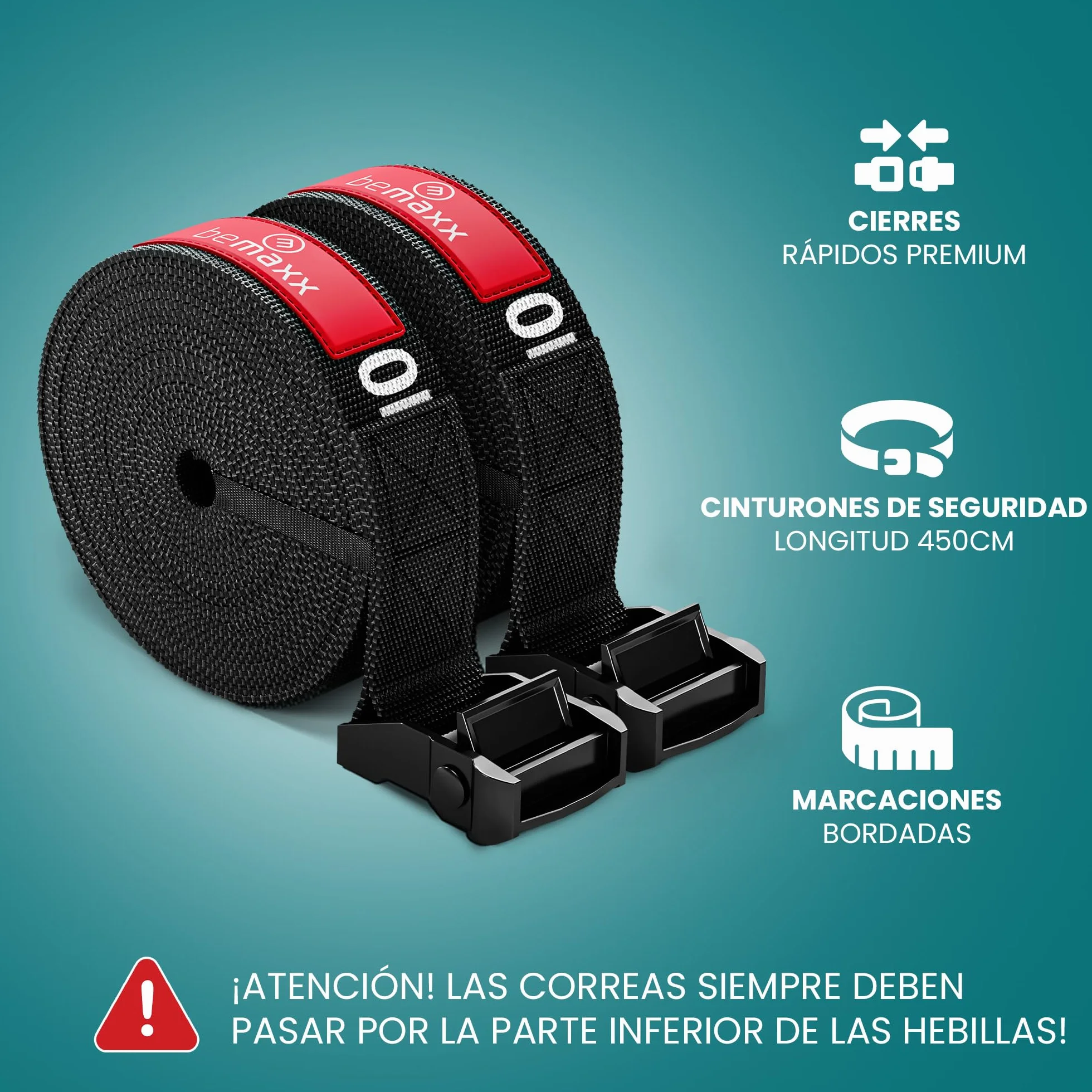 BeMaxx Anillas de Gimnasia de Madera Workout Set con Anclaje para Puerta