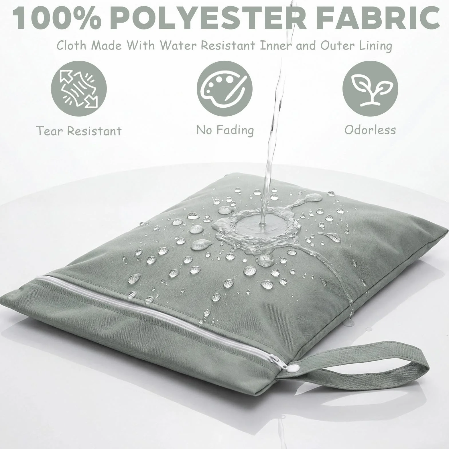 Bolsas Húmeda Seca 40x30 cm Impermeable Reutilizable con Cremallera y Asa para Hogar Natación Viaje