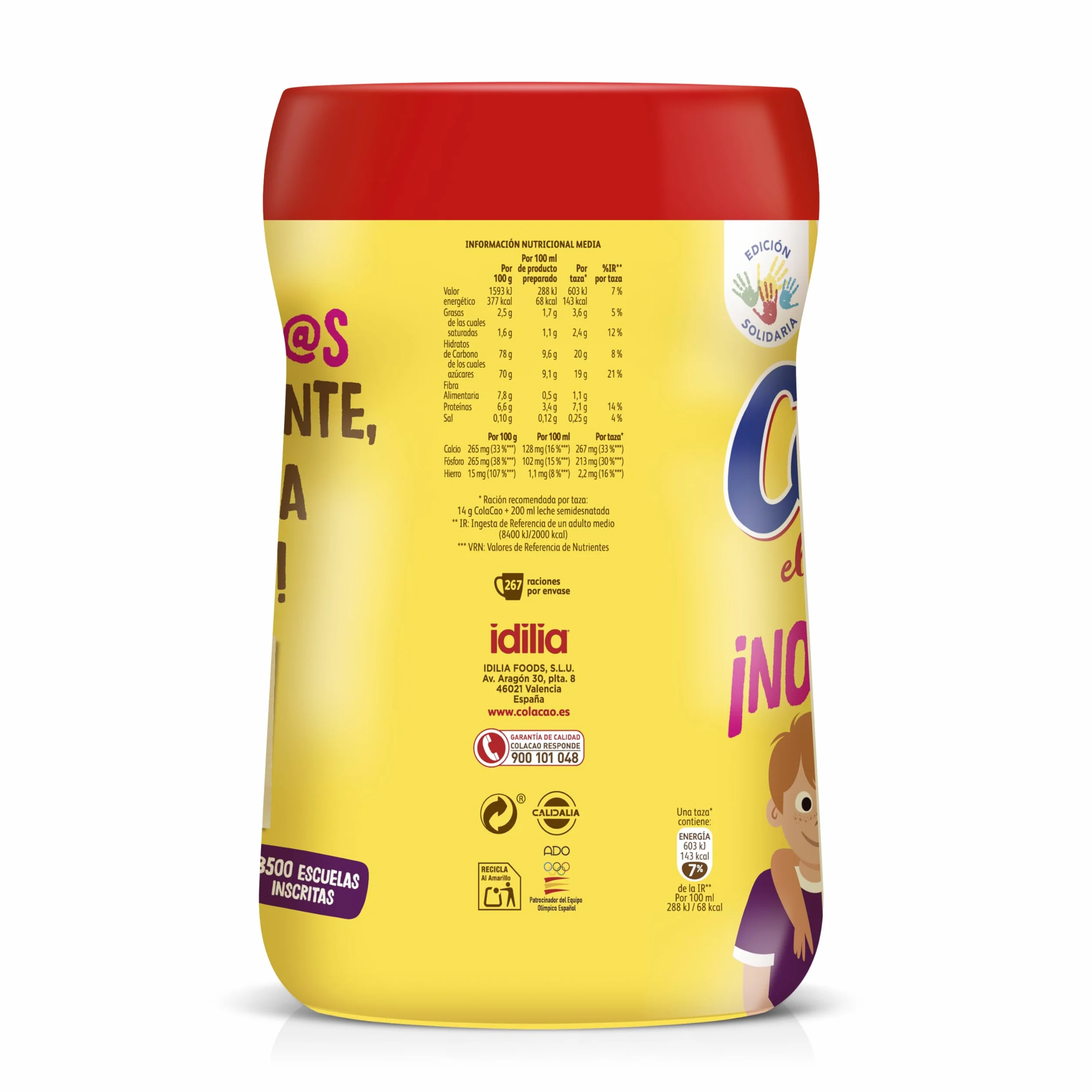 Cola Cao Original, con Cacao Natural - 3,75kg (Gratis Taburete)