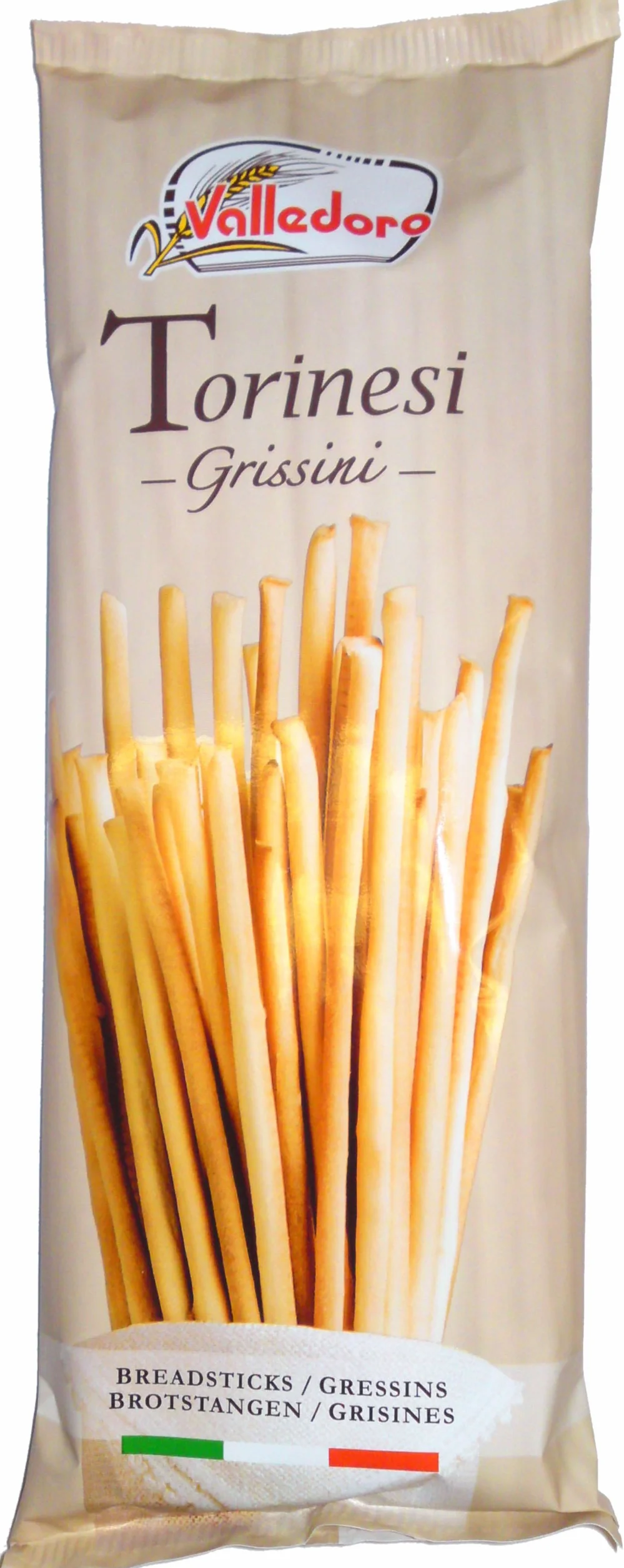 Valledoro Grissini Torinesi Palitos de pan 100 g 26 unidades