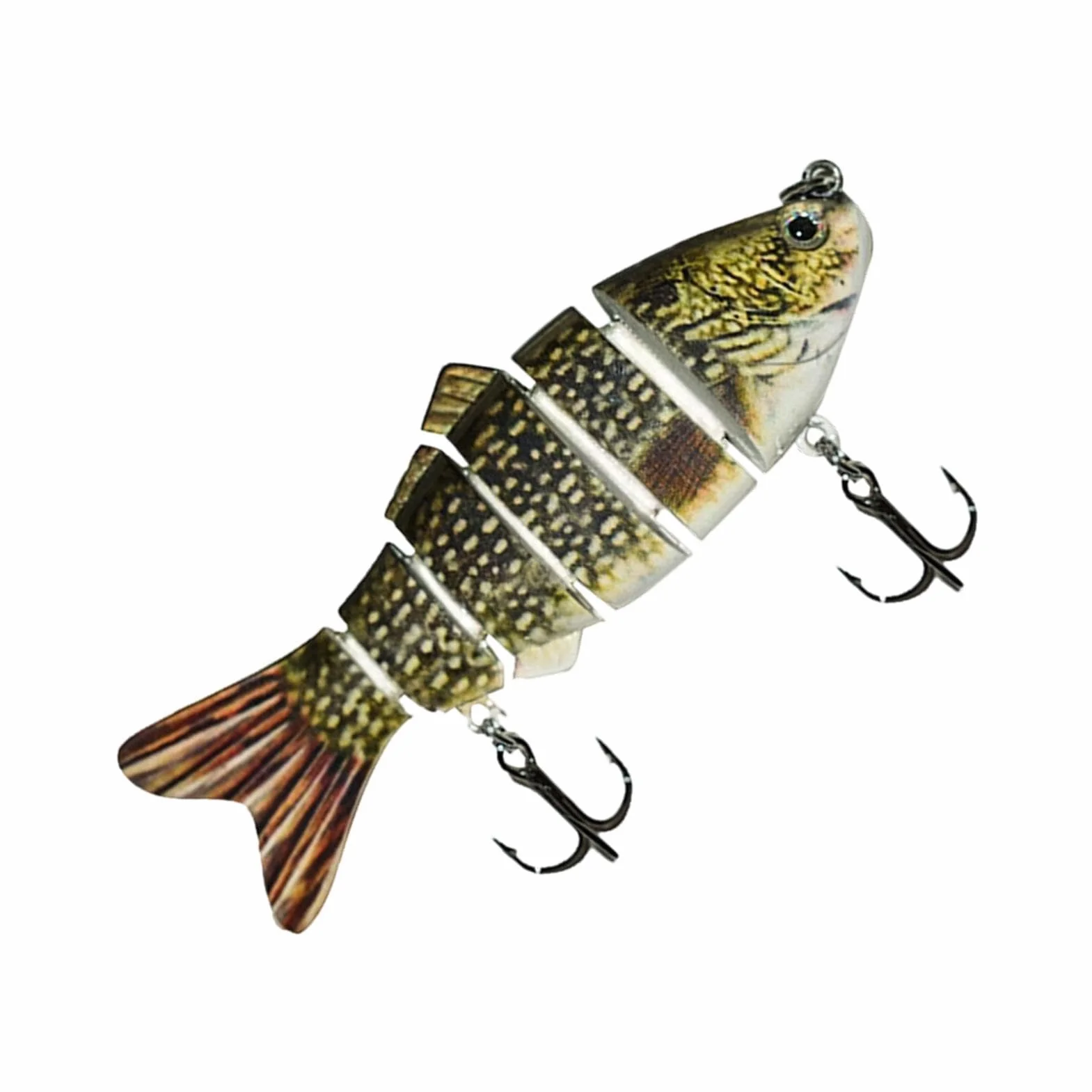 Señuelos Rígidos de 6 Segmentos para Black Bass, Trucha y Bagre, Trolling en Agua Dulce