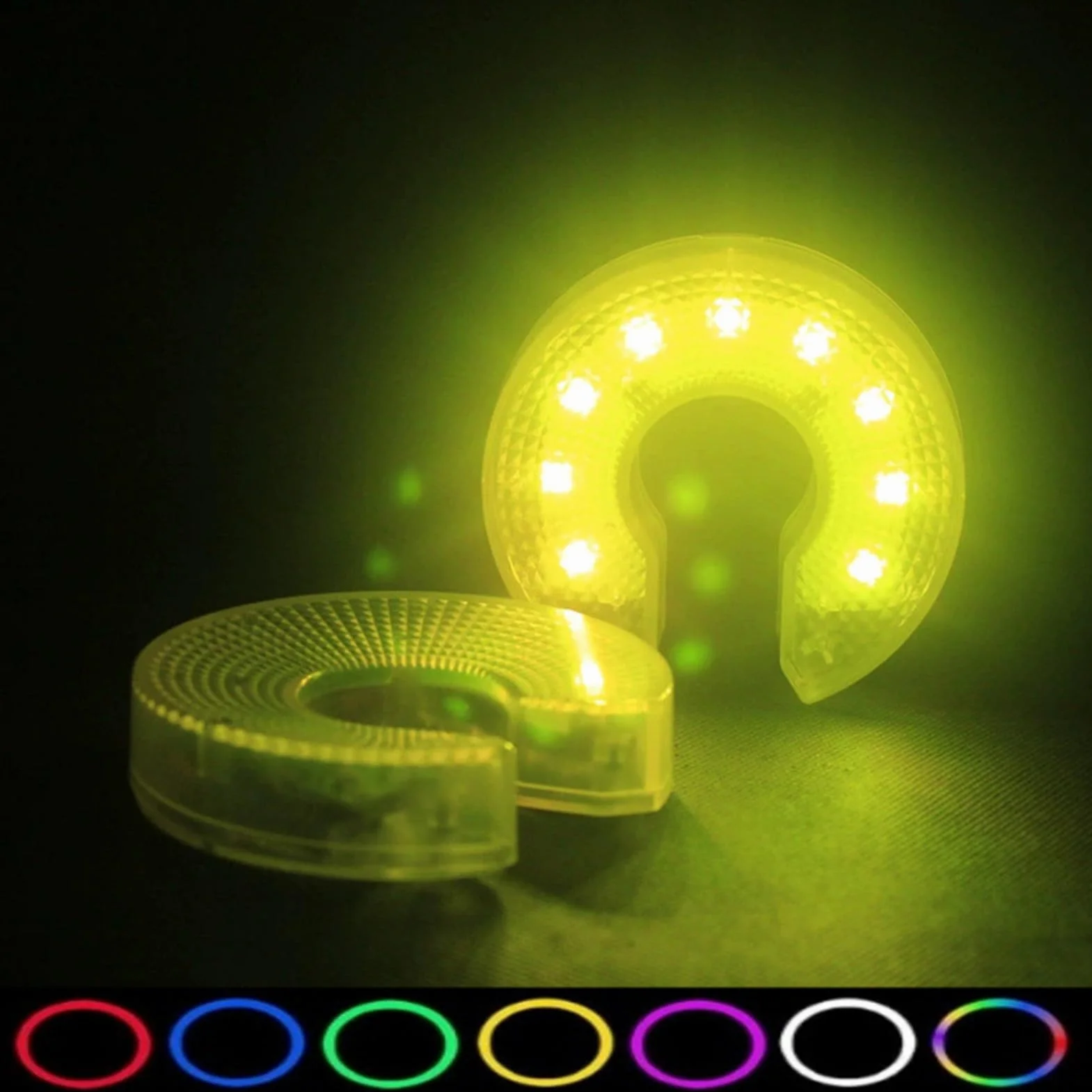 Luces LED de agujero de golf, lámpara de copa, policarbonato ABS, iluminación multicolor, herramienta de práctica nocturna para fiestas