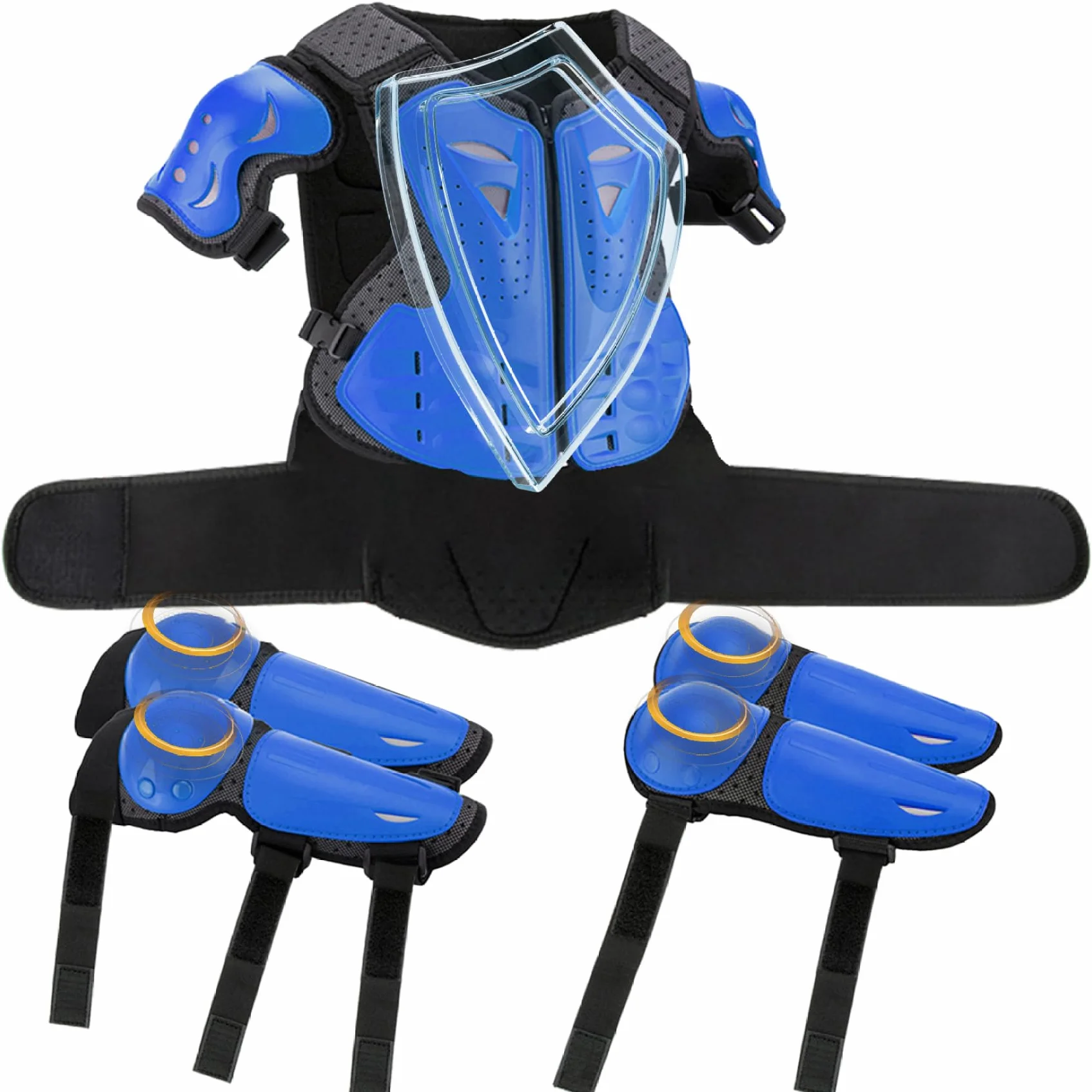 Protector de cuerpo para motocicleta infantil transpirable a prueba de golpes ajustable Dirtbike bicicleta monopatín