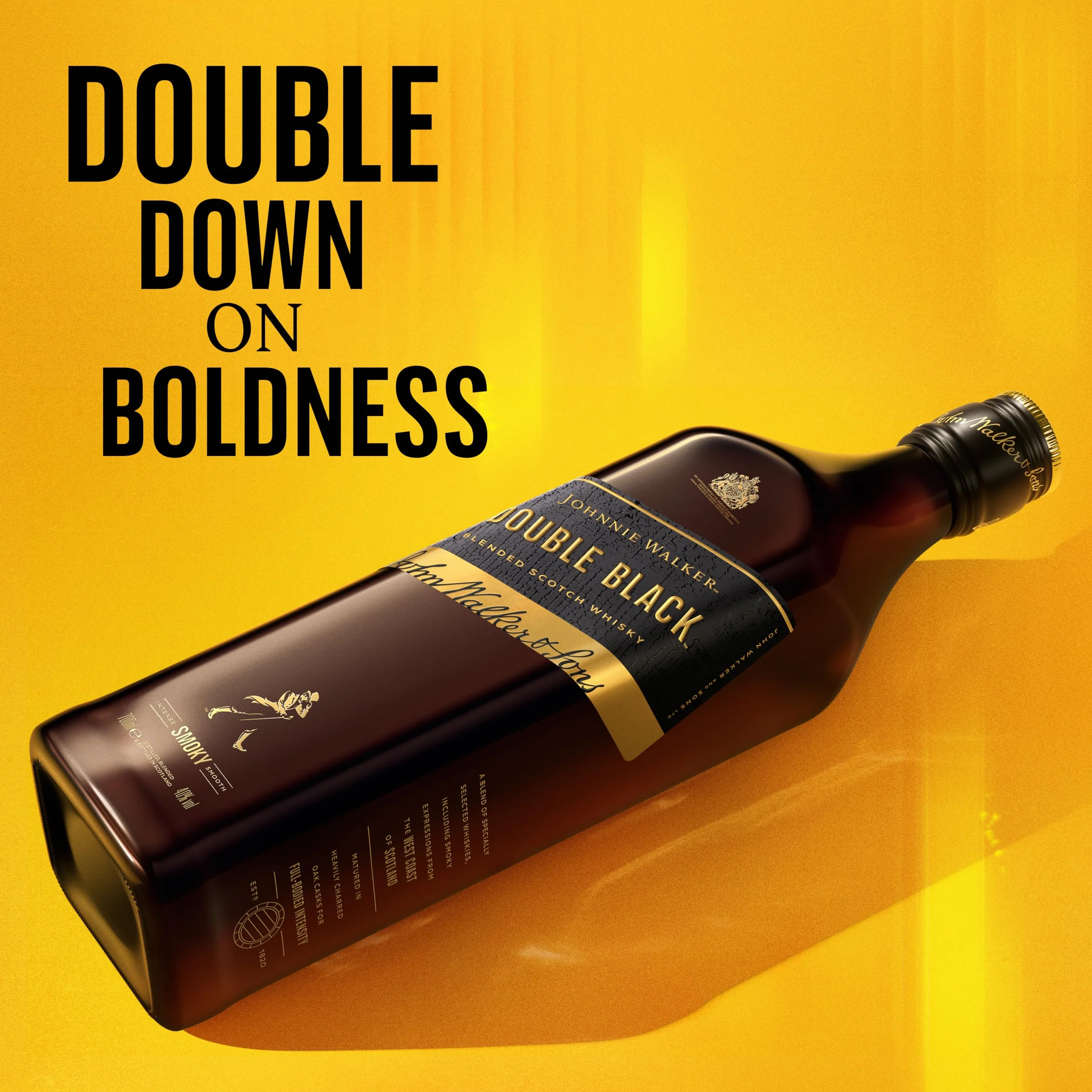 Johnnie Walker Double Black Label Blended Scotch Whisky 700 ml