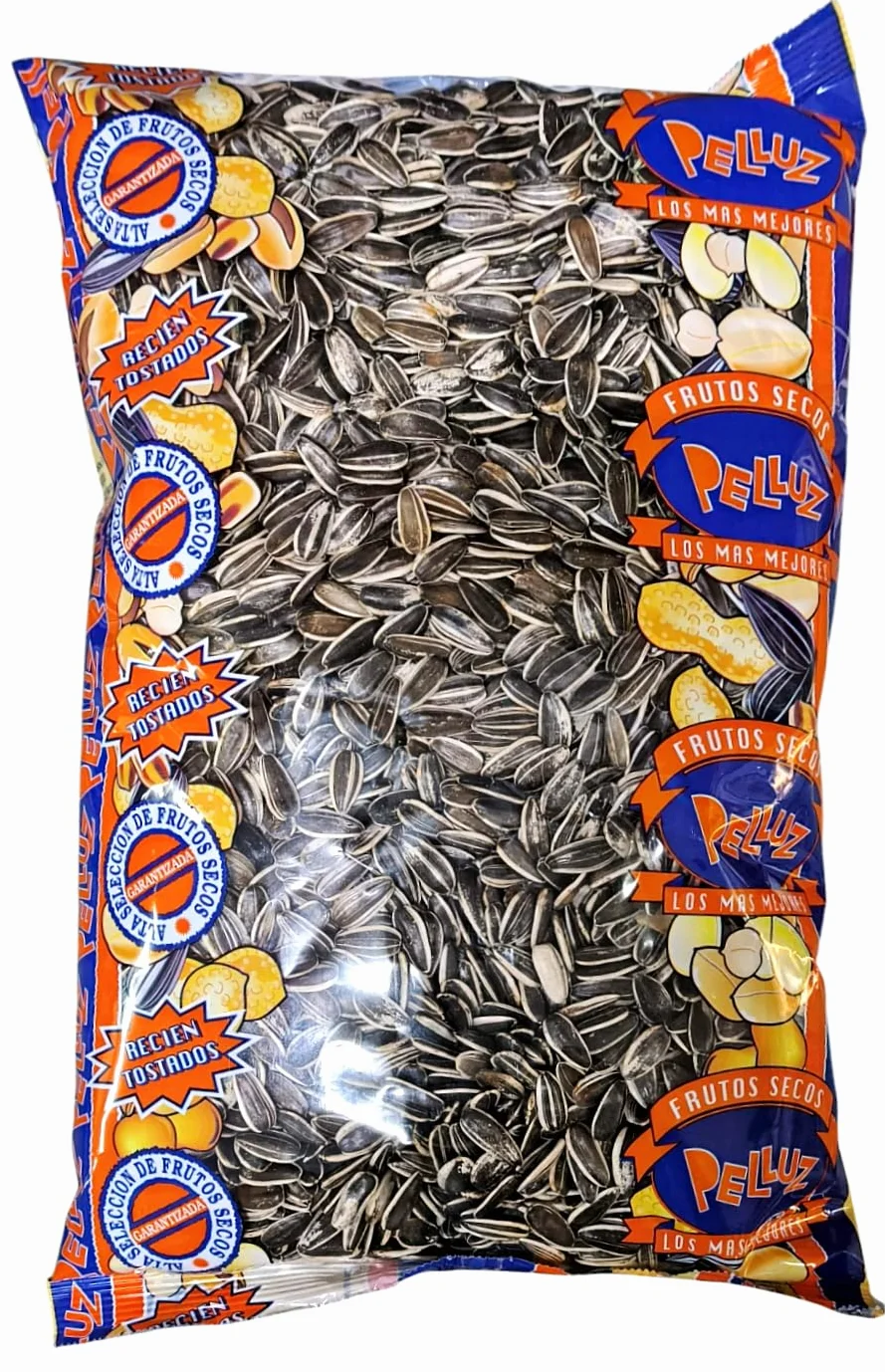 Pipas de Girasol Crudas 1 Kg - Deliciosas Pipas con Cáscara - Marca Pelluz