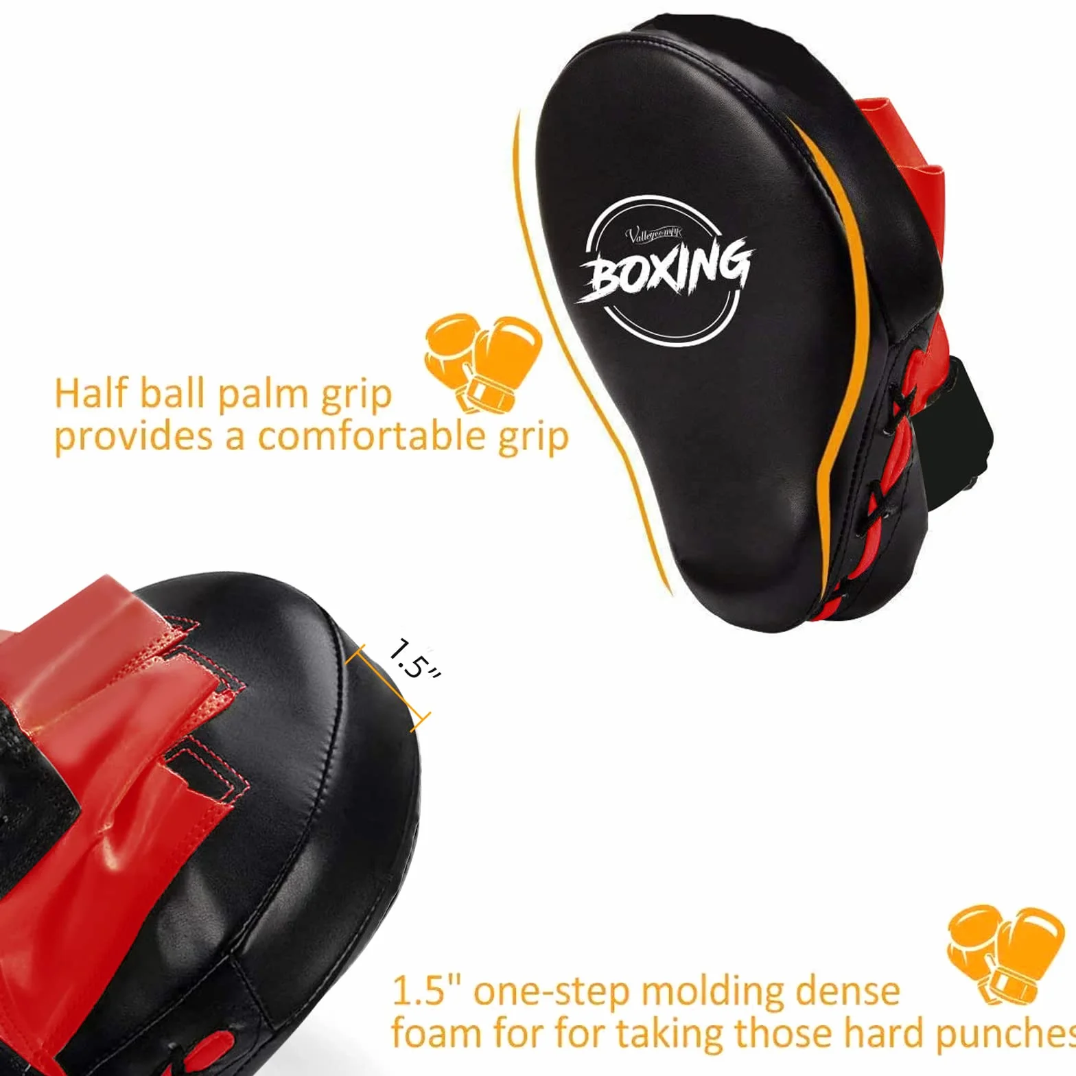 Valleycomfy Boxing Pads Kickboxing Pratzen für Kampfsport Training Muay Thai Taekwondo