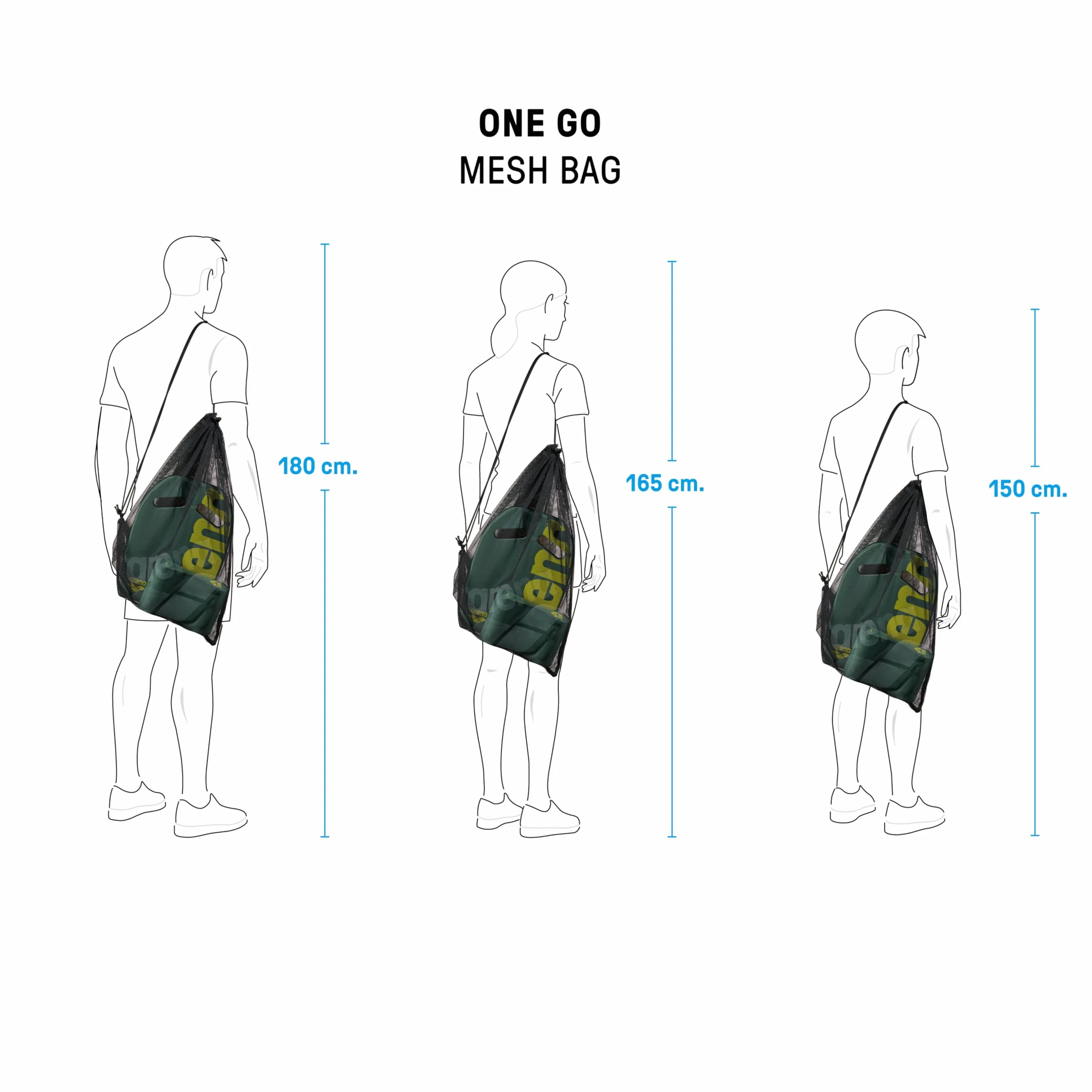 ARENA One Go Pool Mesh Swim Bag 40 Liters Equipment Tote