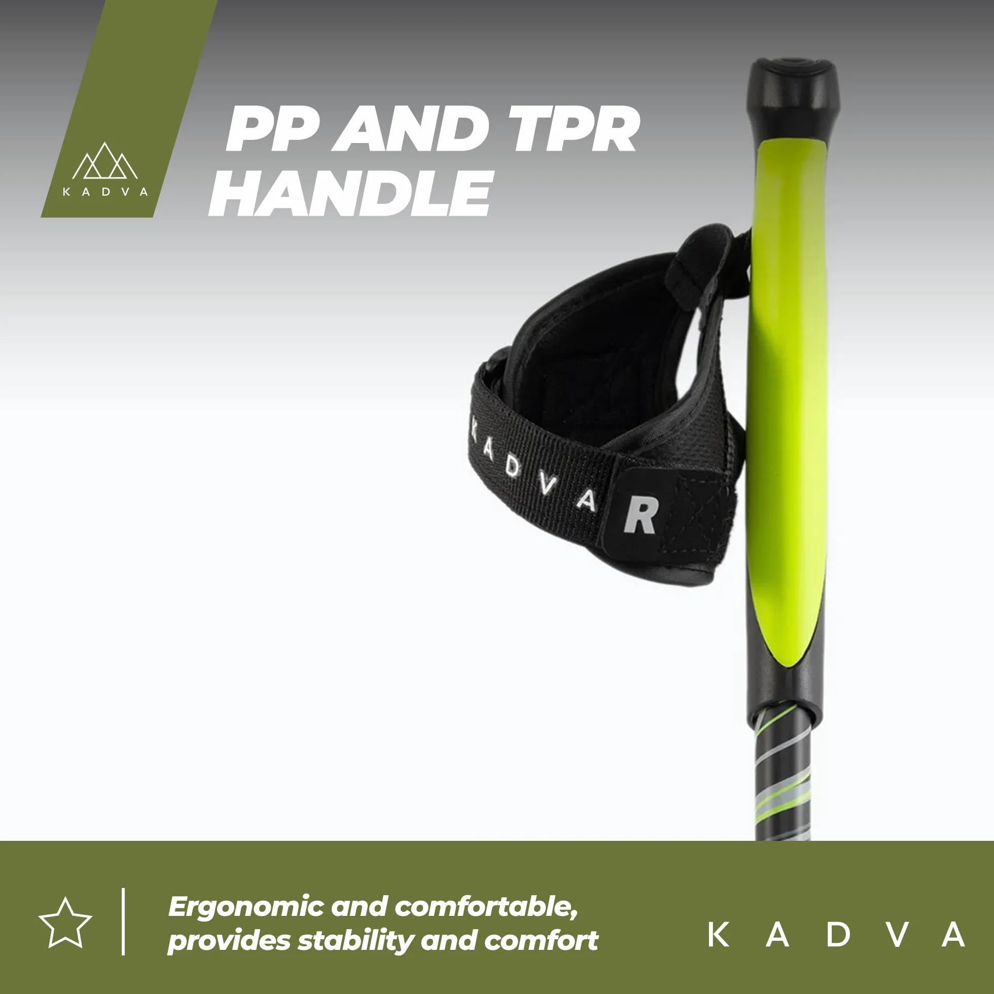 KADVA Raylan Bastones de Marcha nórdica Ajustables 105-130 cm con Guantes