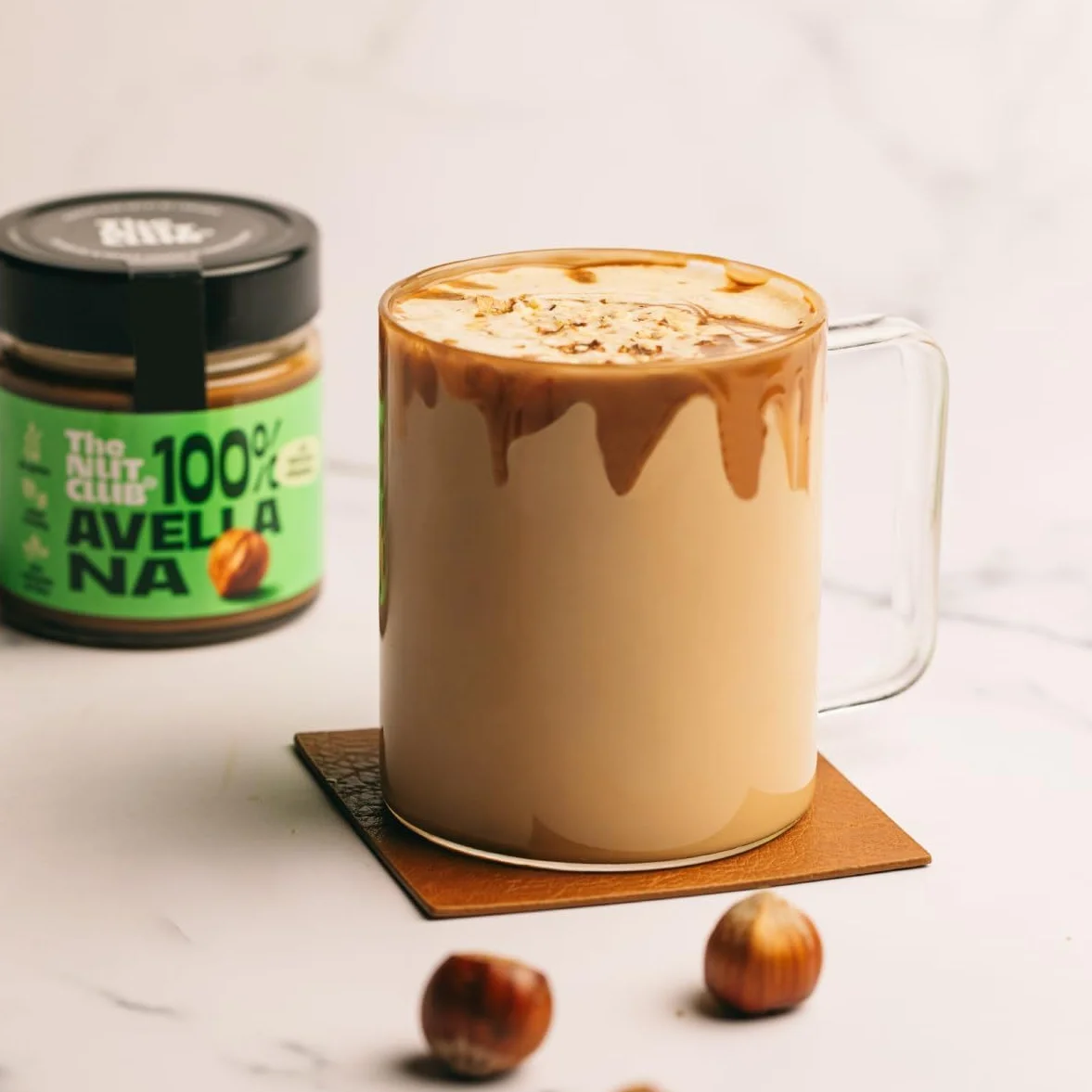 The Nut Club Crema de Avellana 100% Tostada 180 g, Vegana, sin Azúcares Añadidos, sin Gluten y sin Cacahuete, Textura Cremosa Ideal para Untar, Desayunos y Postres