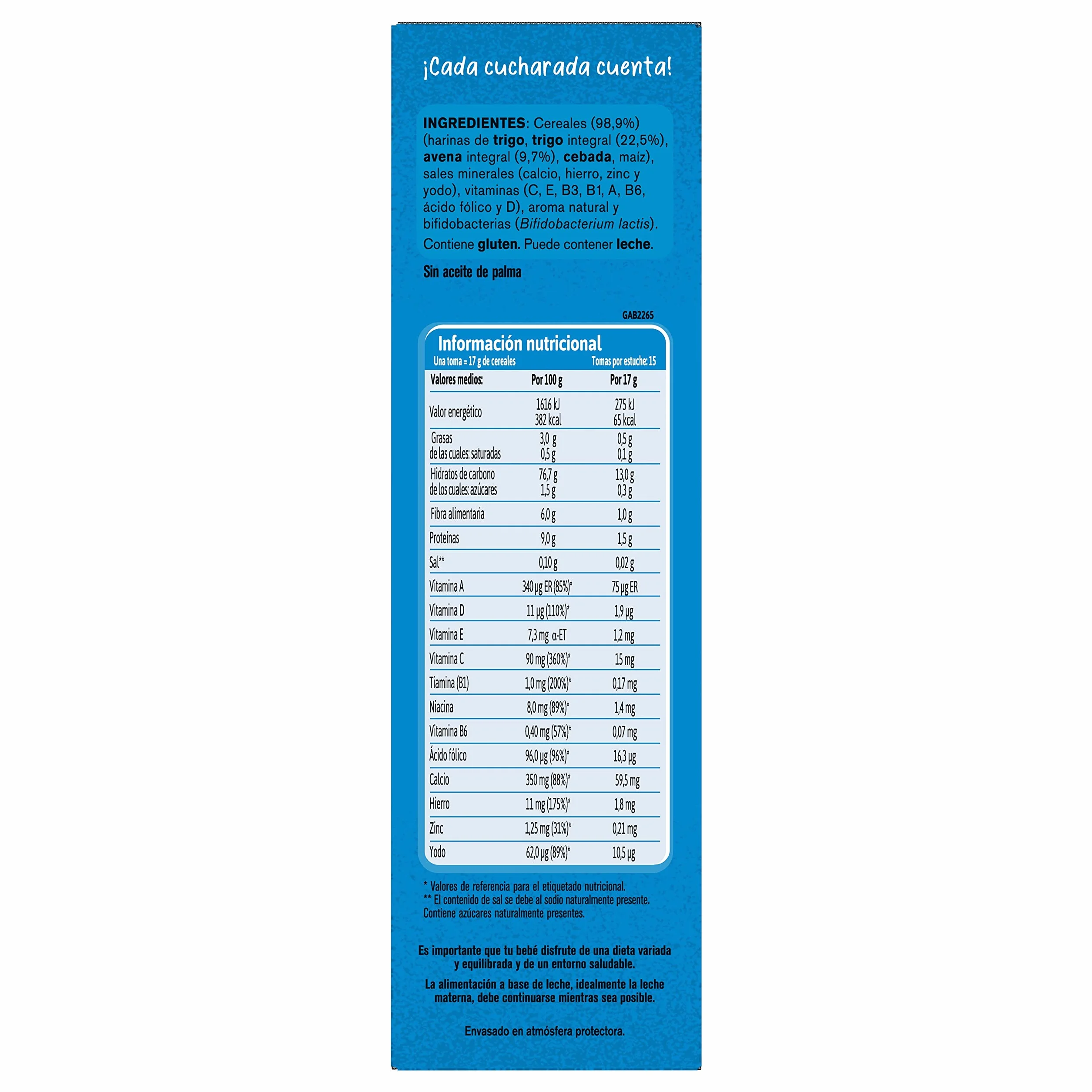 GERBER Multicereales 0% 0%, Papilla de Cereales para Bebés, Paquete 6x270g, a partir de 6 meses
