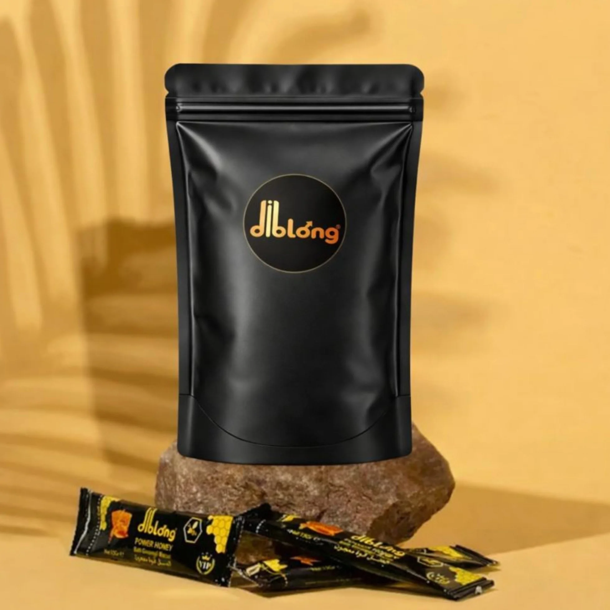 Diblong Miel Hombre Sachets Pack of 6 x 15g – Wildflower Honey Blend with Maca, Ginseng & Royal Jelly – Individual Portion Honey Pack – Made in Turkey