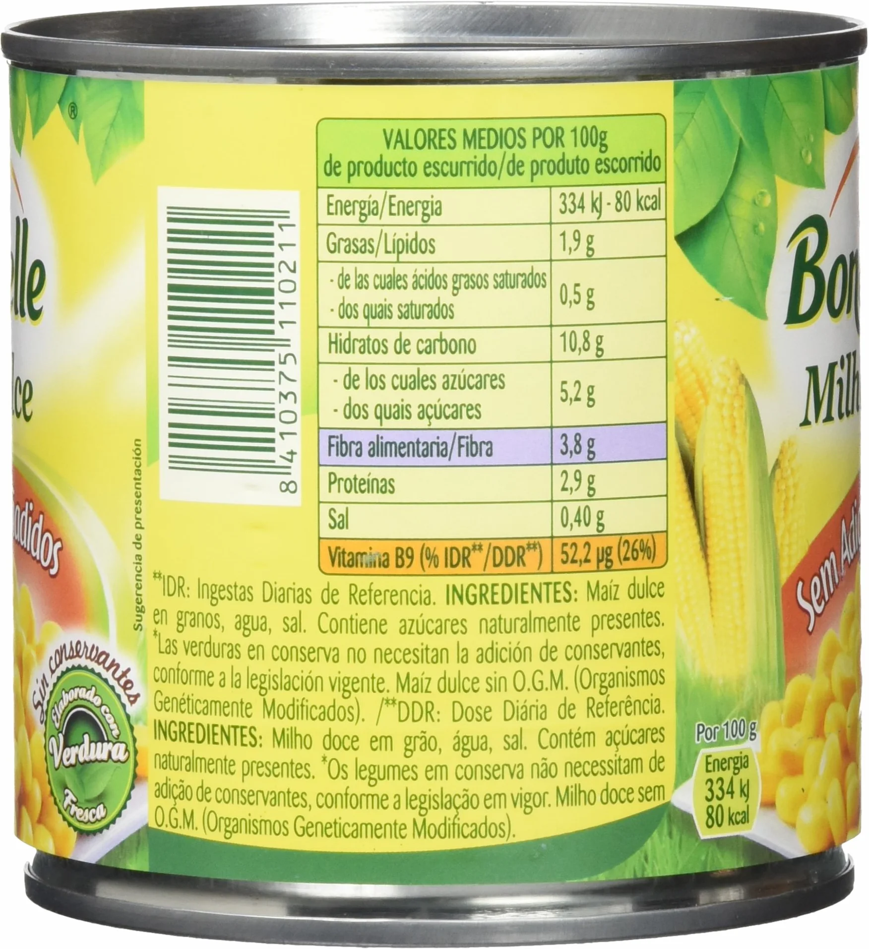 Bonduelle - Maiz Dulce - 300 g - [Pack de 12]