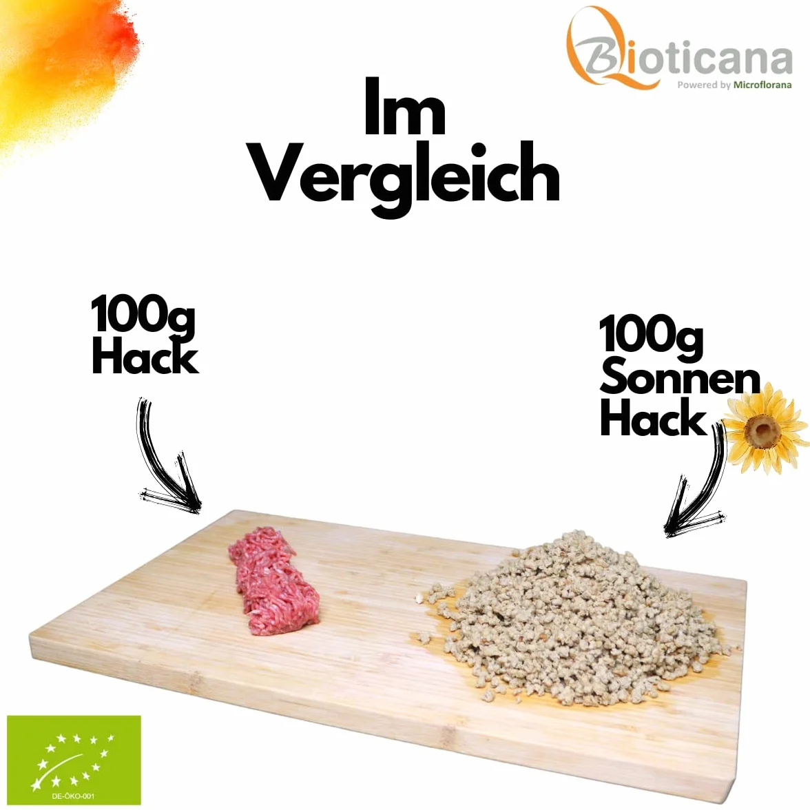 Sustituto de carne picada de girasol ecológica 500 g proteína vegetal vegano sin gluten