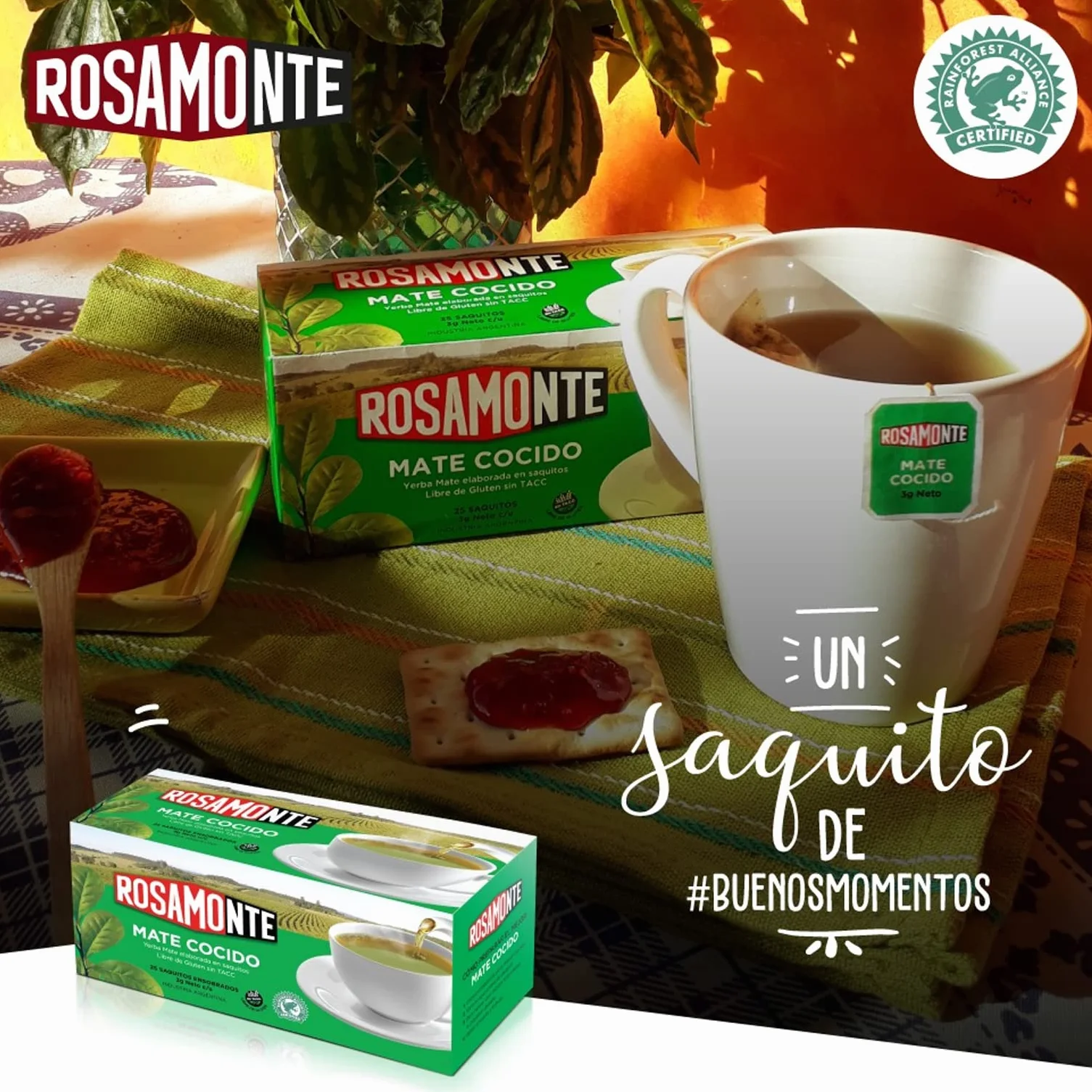 Rosamonte Yerba Mate Tradicional en sobres de 150g - El tiempo de maduración es de 12 meses