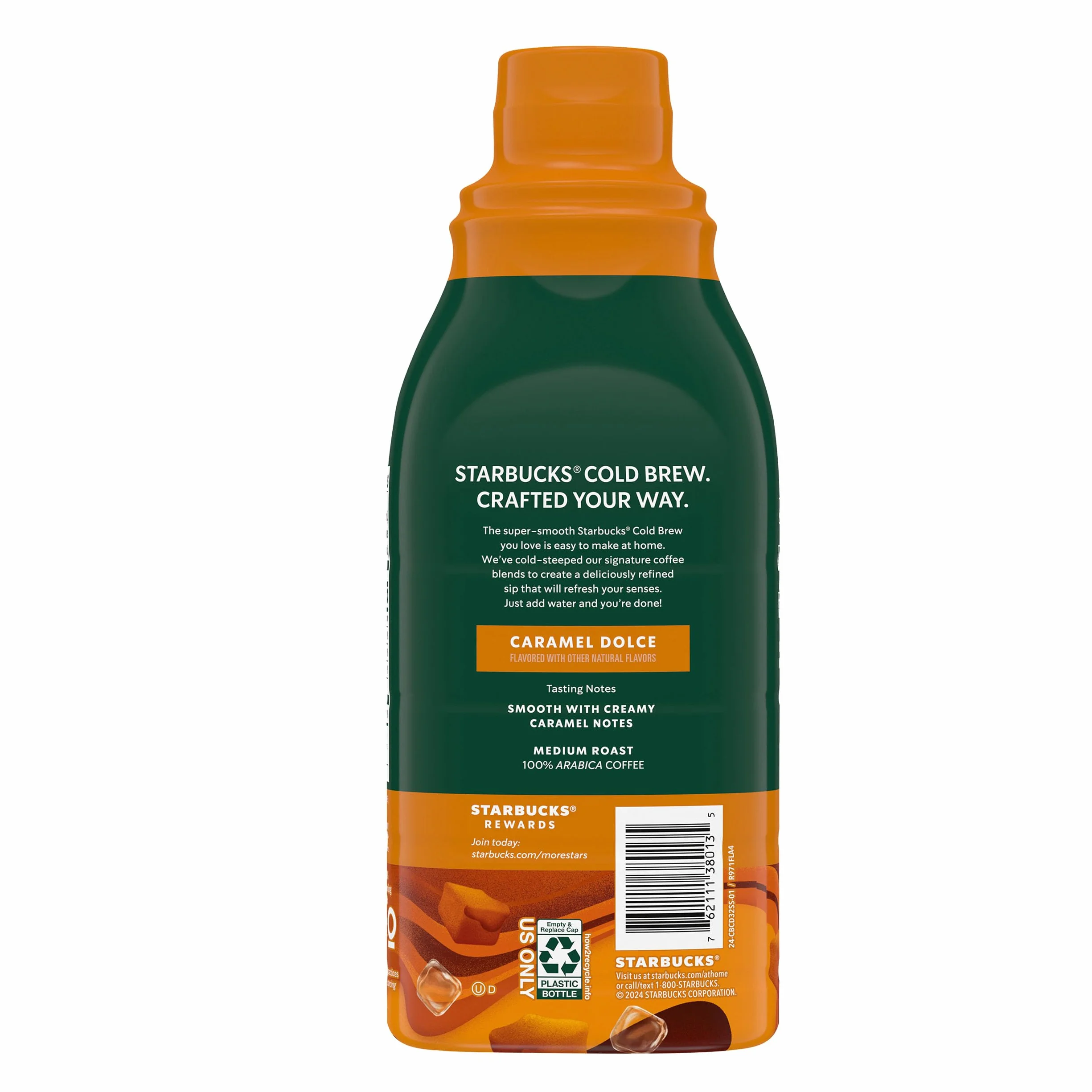 Starbucks Cold Brew Concentrado de Café, Café Helado con Sabor a Caramelo Dolce, 946 ml