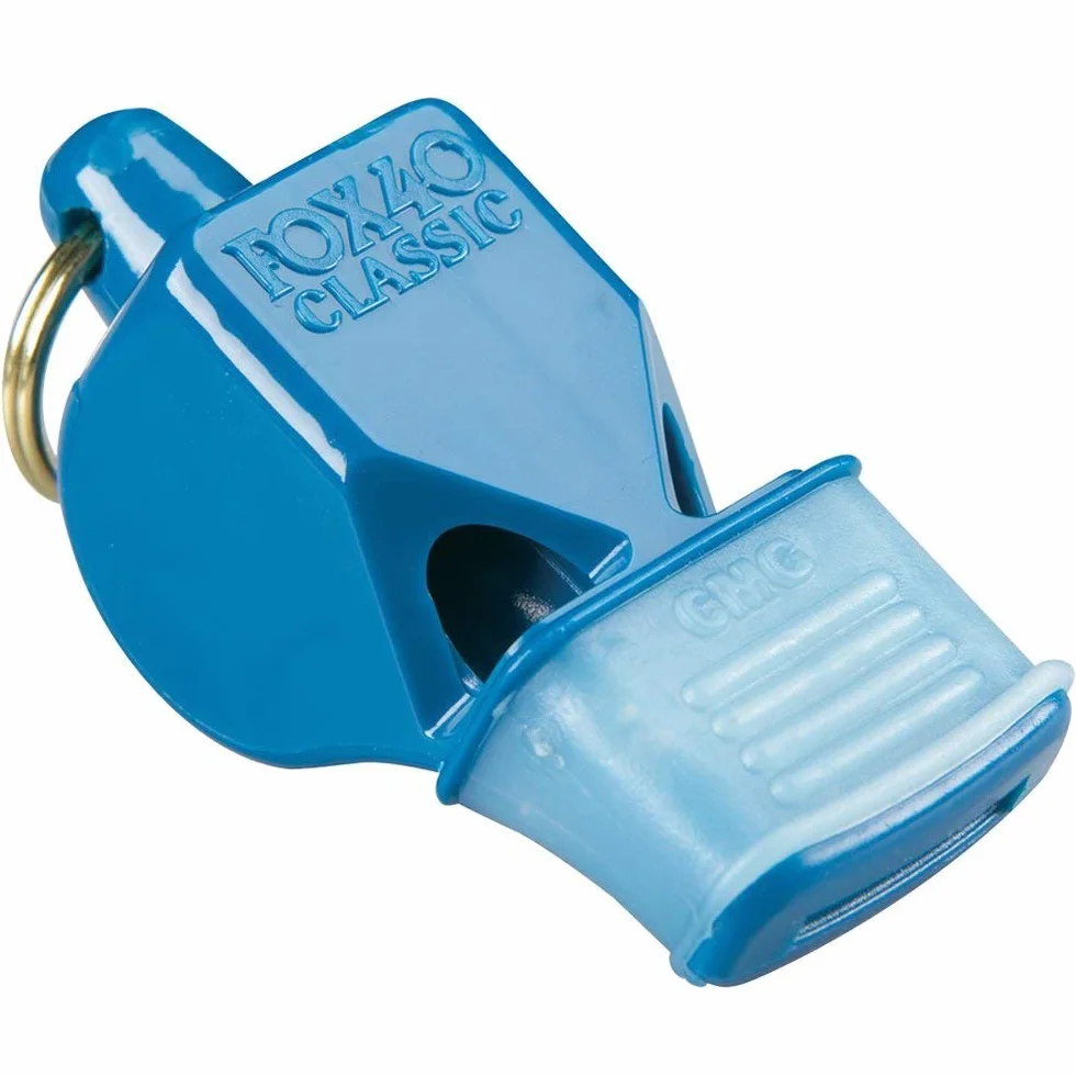 Fox 40 Silbato CMG con Boquilla Acolchada Antideslizante Azul