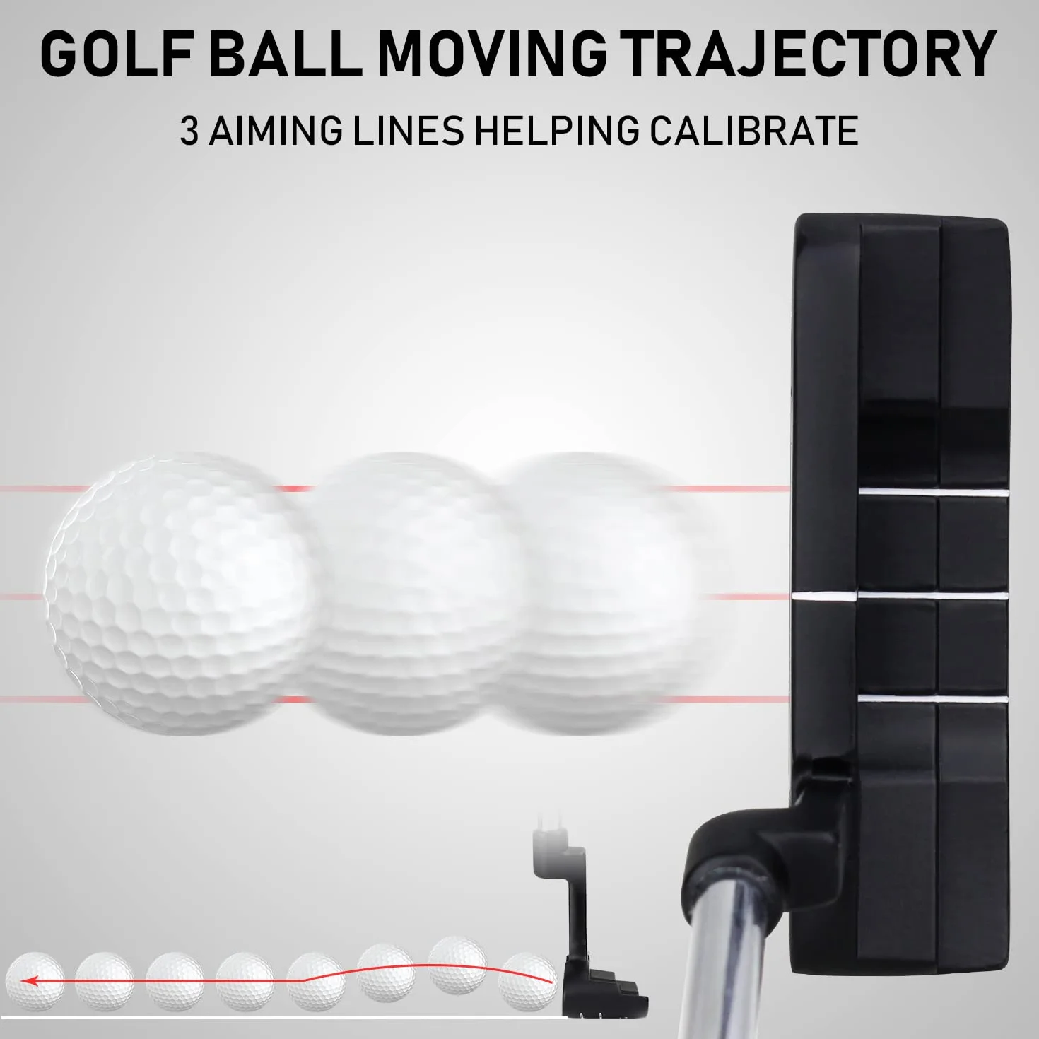 CRESTGOLF Putter de Golf para Hombre, Palo para Diestros 35 Pulgadas