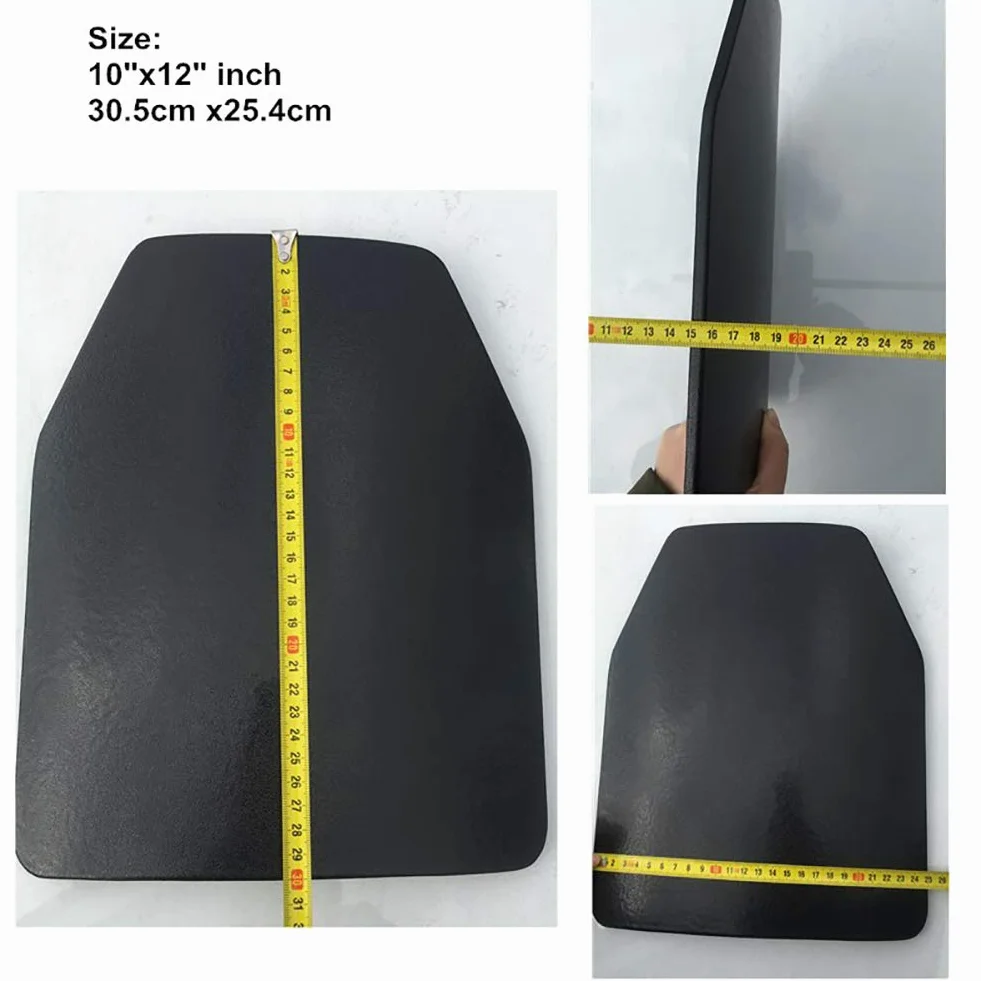 Placa Armadura Protección de Choque NIJ Nivel IIIA 2,3mm Stand Alone 2 Piezas Negro