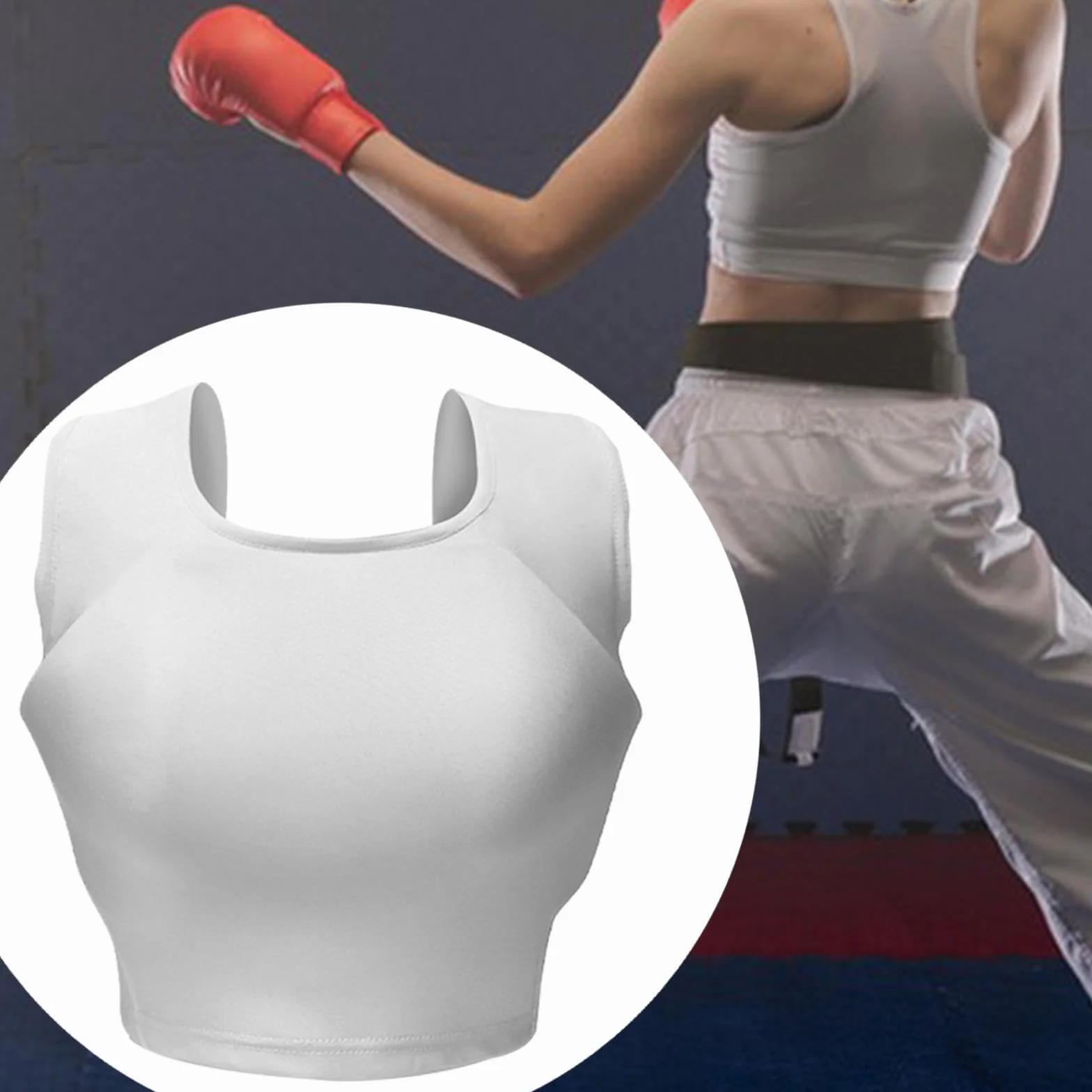 Baoblaze Protector de Pecho para Mujeres en Karate, Soporte para Costillas, Boxeo