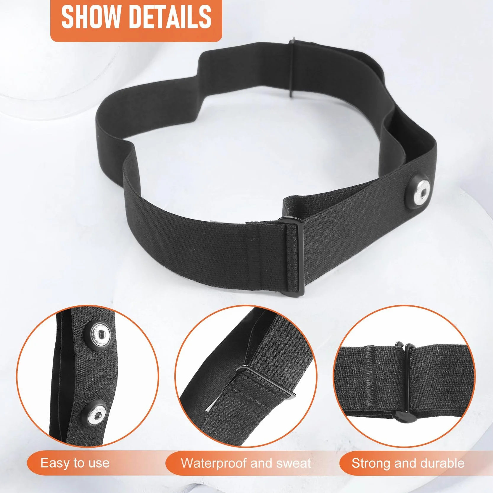 Monitor de frecuencia cardíaca inalámbrico Correa pectoral para deporte