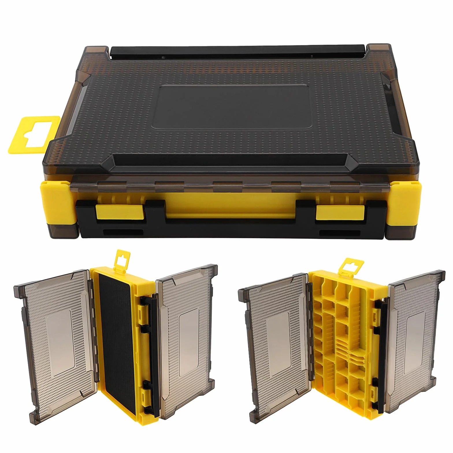 Caja organizadora doble cara para accesorios de pesca 20,5 x 14,5 x 4,5 cm resistente al agua