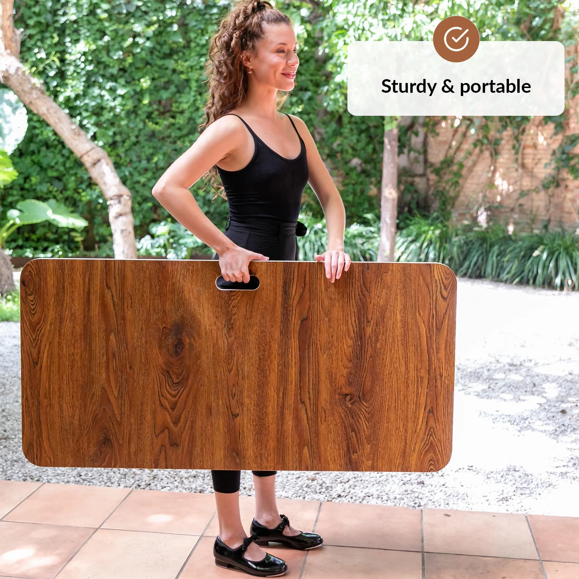 ODOXIA Tablero para Baile De Claqué Portátil Suelo Acolchado para Casa y Estudio