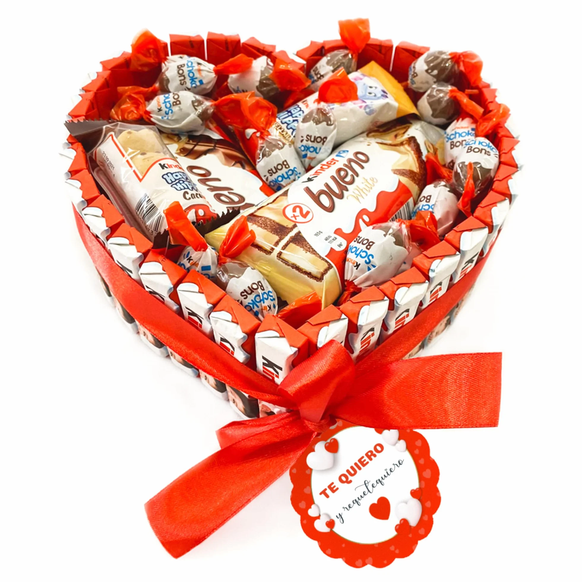 Onza Regalo Cesta día de la madre Chocolates Kinder Bueno pack Bombones Chocobons Happy Hippo Cards